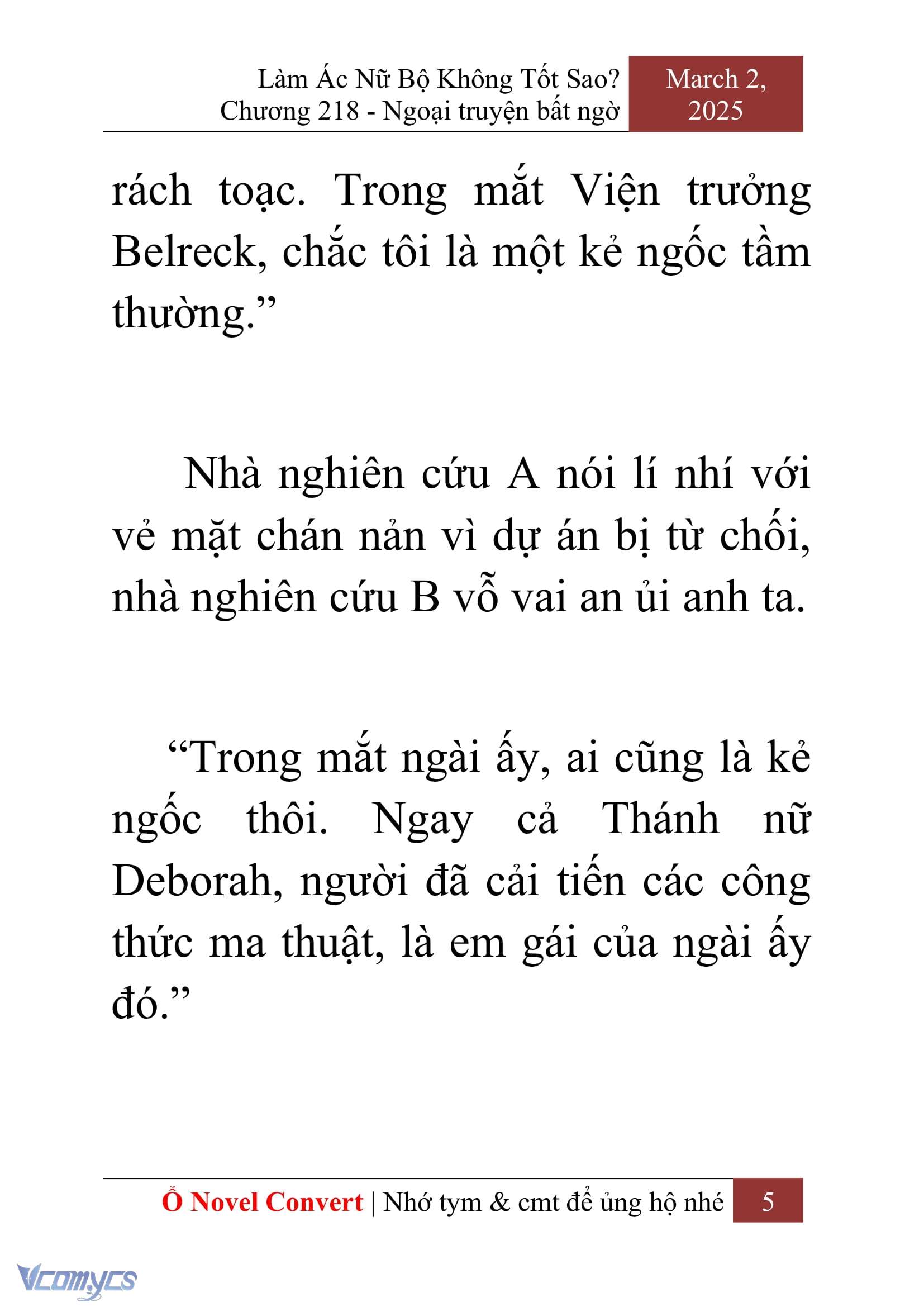 [Novel] Làm Ác Nữ Bộ Không Tốt Sao? Chap 218 - Trang 2