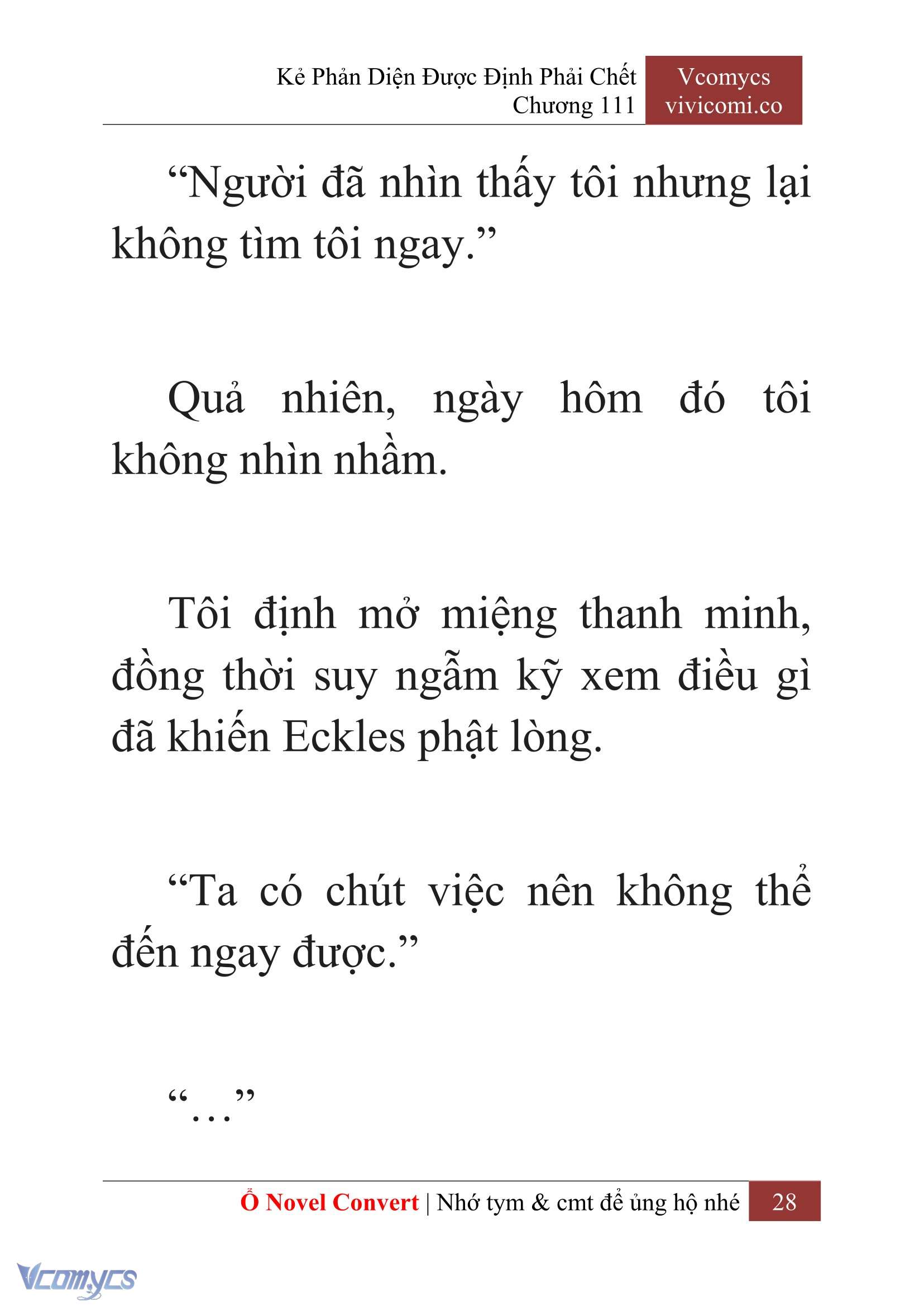 [Novel] Kẻ Phản Diện Được Định Phải Chết Chap 111 - Trang 2
