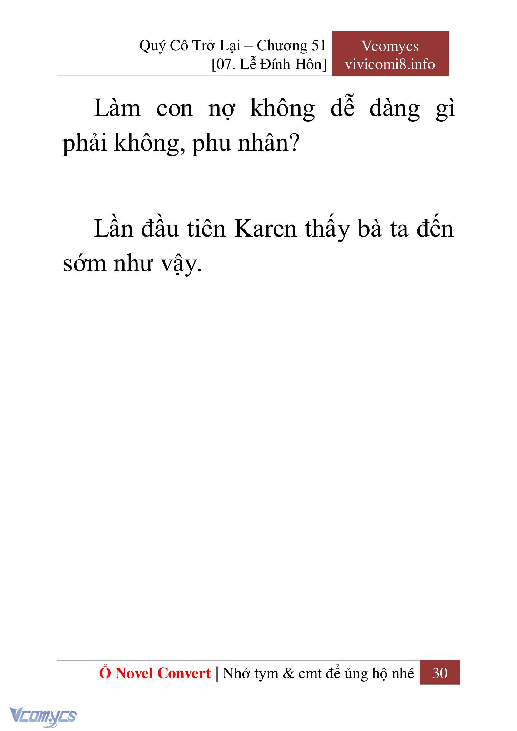 [Novel] Quý Cô Trở Lại Chap 51 - Trang 2