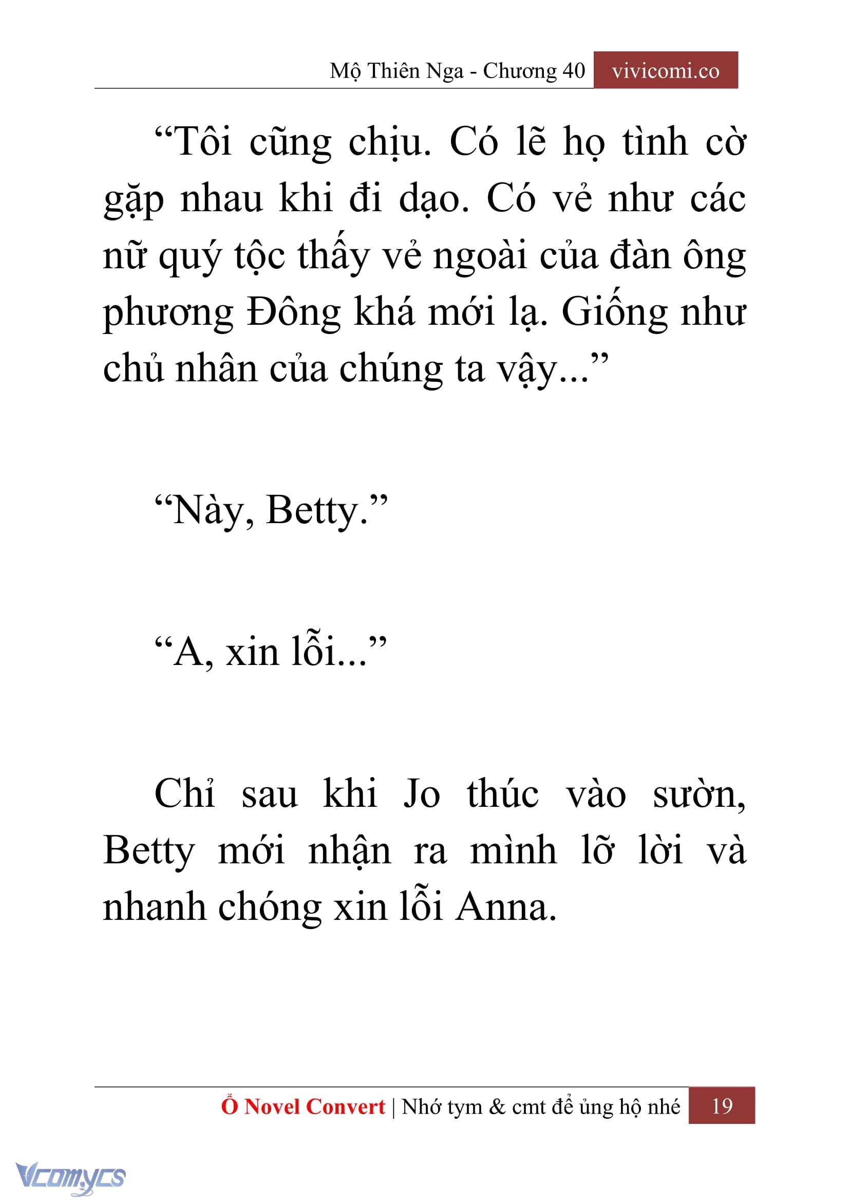 [Novel] Mộ Thiên Nga Chap 40 - Trang 2