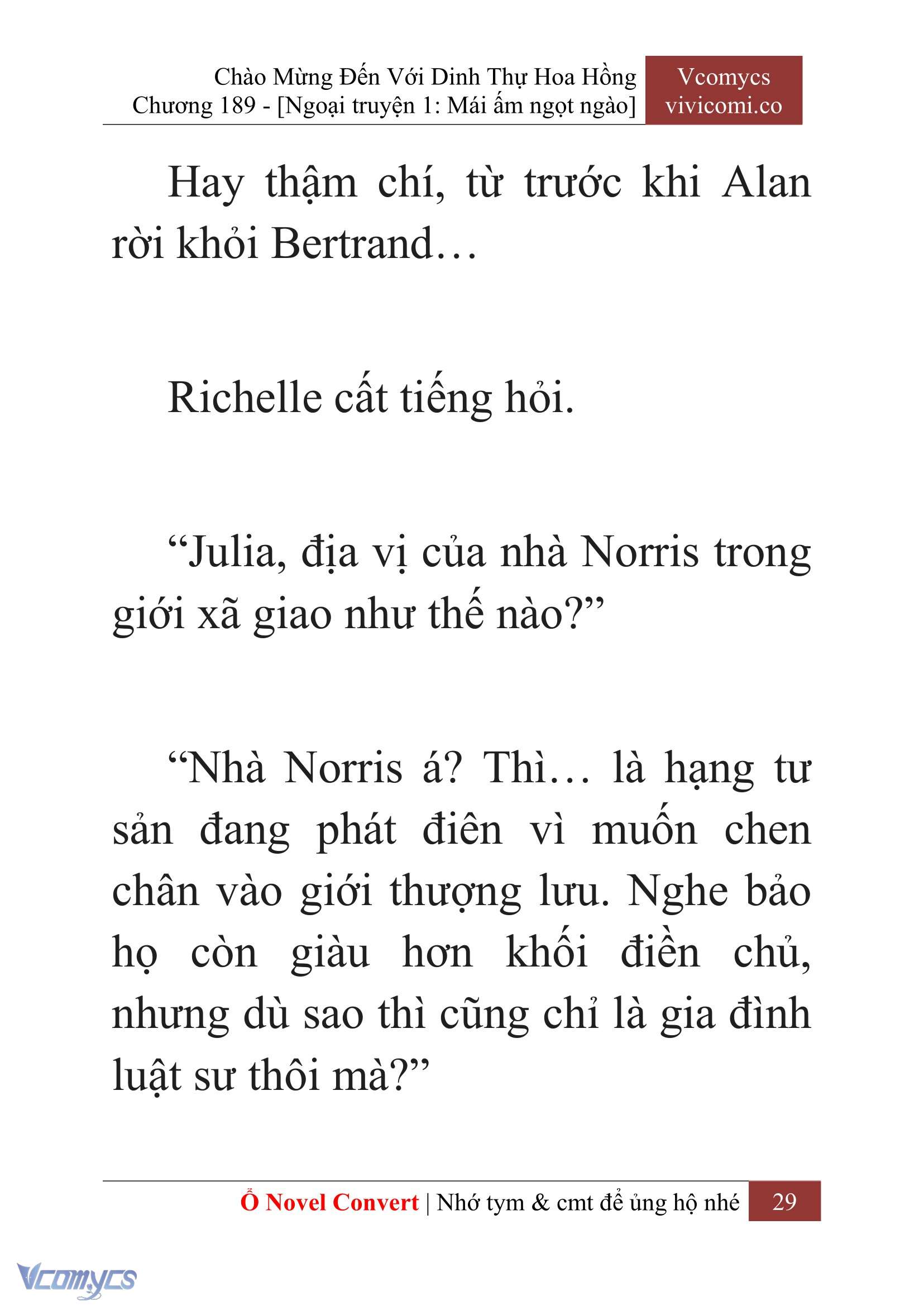 [Novel] Chào Mừng Đến Với Dinh Thự Hoa Hồng Chap 189 - Trang 2