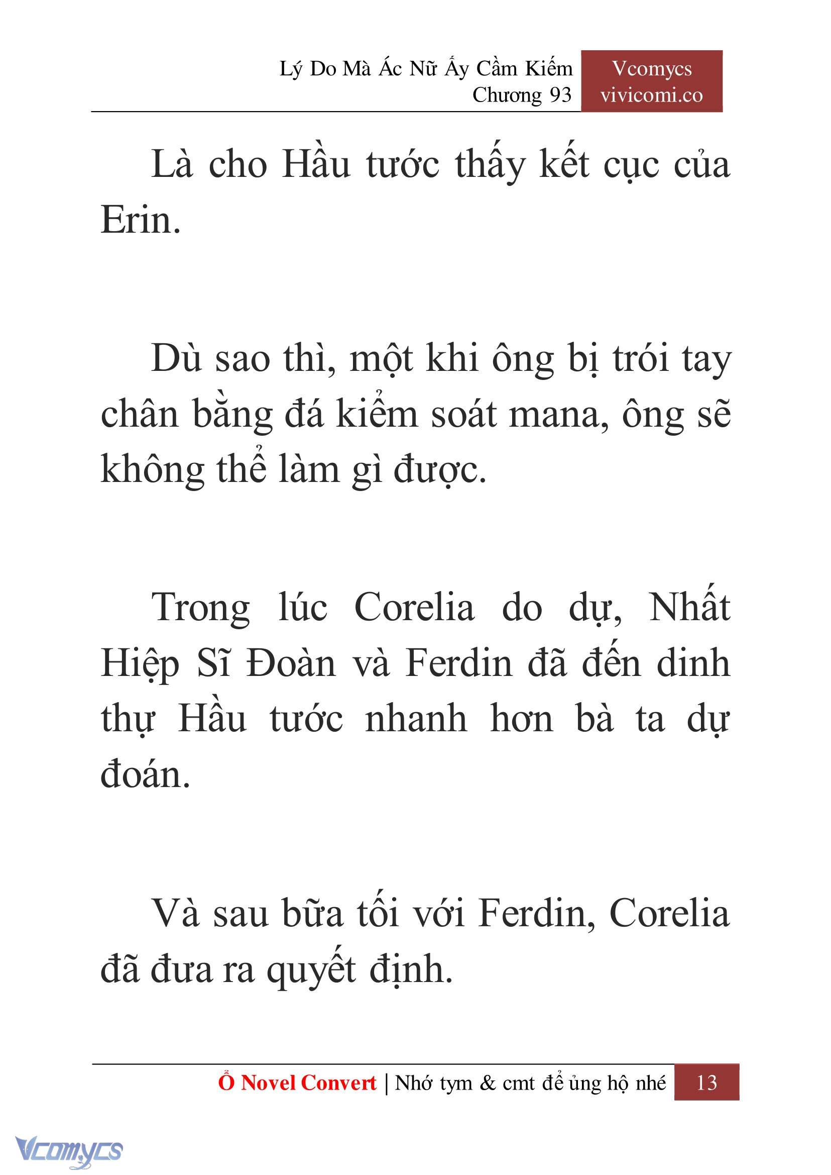 [Novel] Lý Do Mà Ác Nữ Ấy Cầm Kiếm Chap 93 - Next Chap 94
