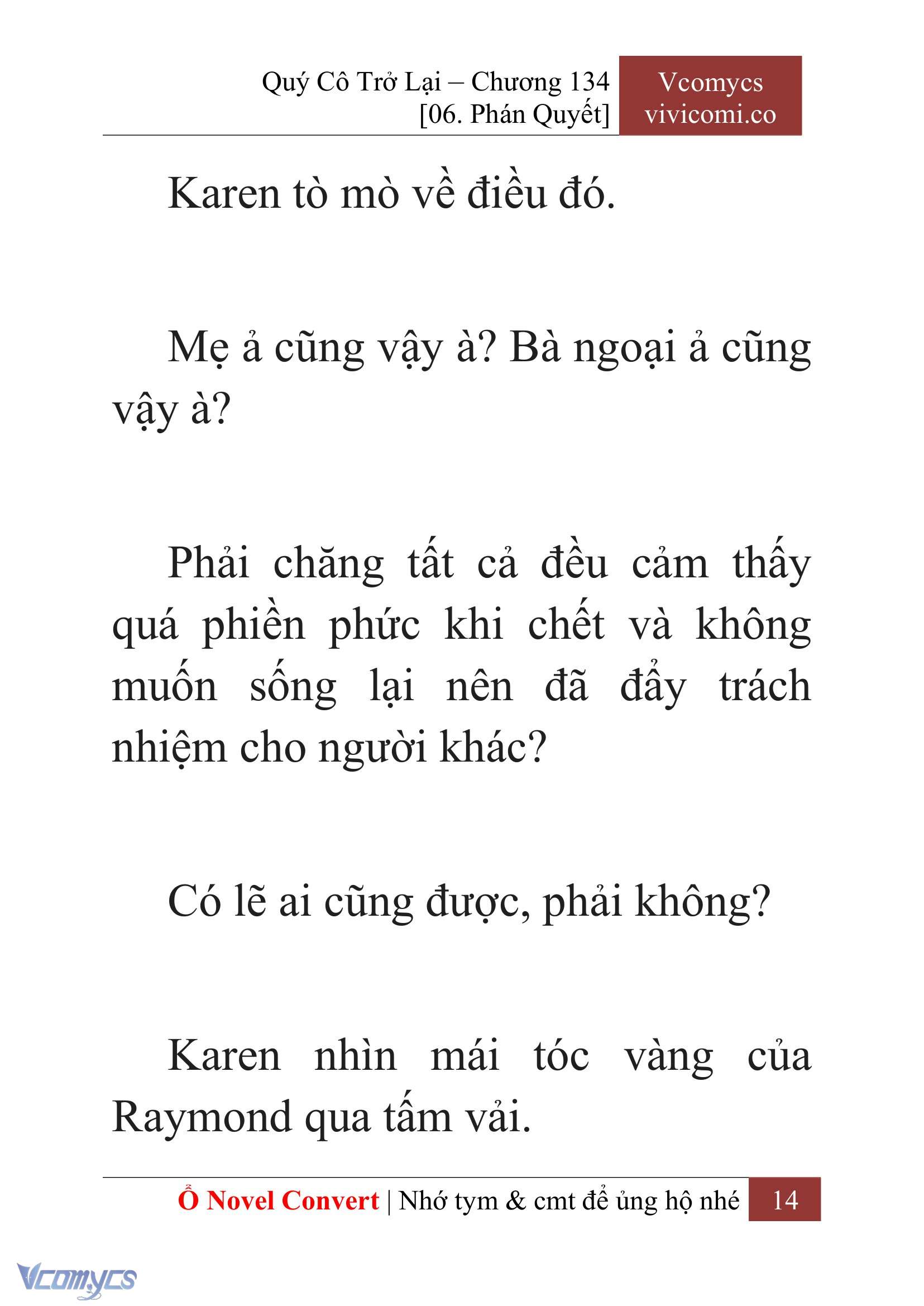 [Novel] Quý Cô Trở Lại Chap 134 - Trang 2