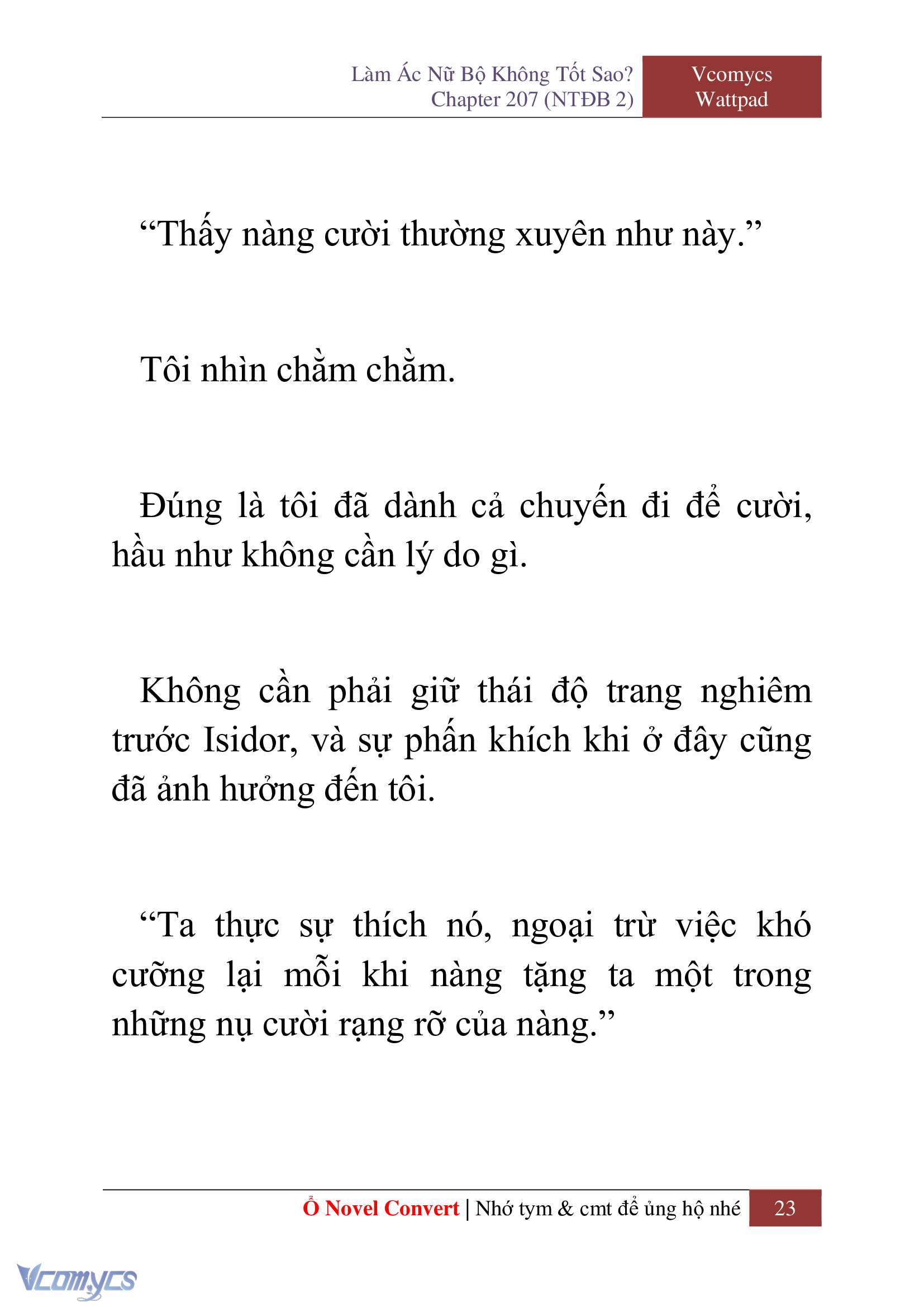 [Novel] Làm Ác Nữ Bộ Không Tốt Sao? Chap 207 - Trang 2