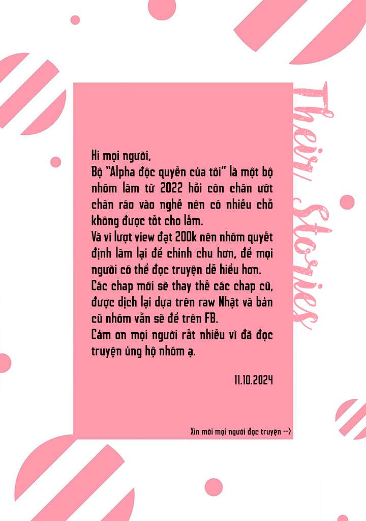 Alpha độc quyền của tôi Chap 1 - Next Chap 2