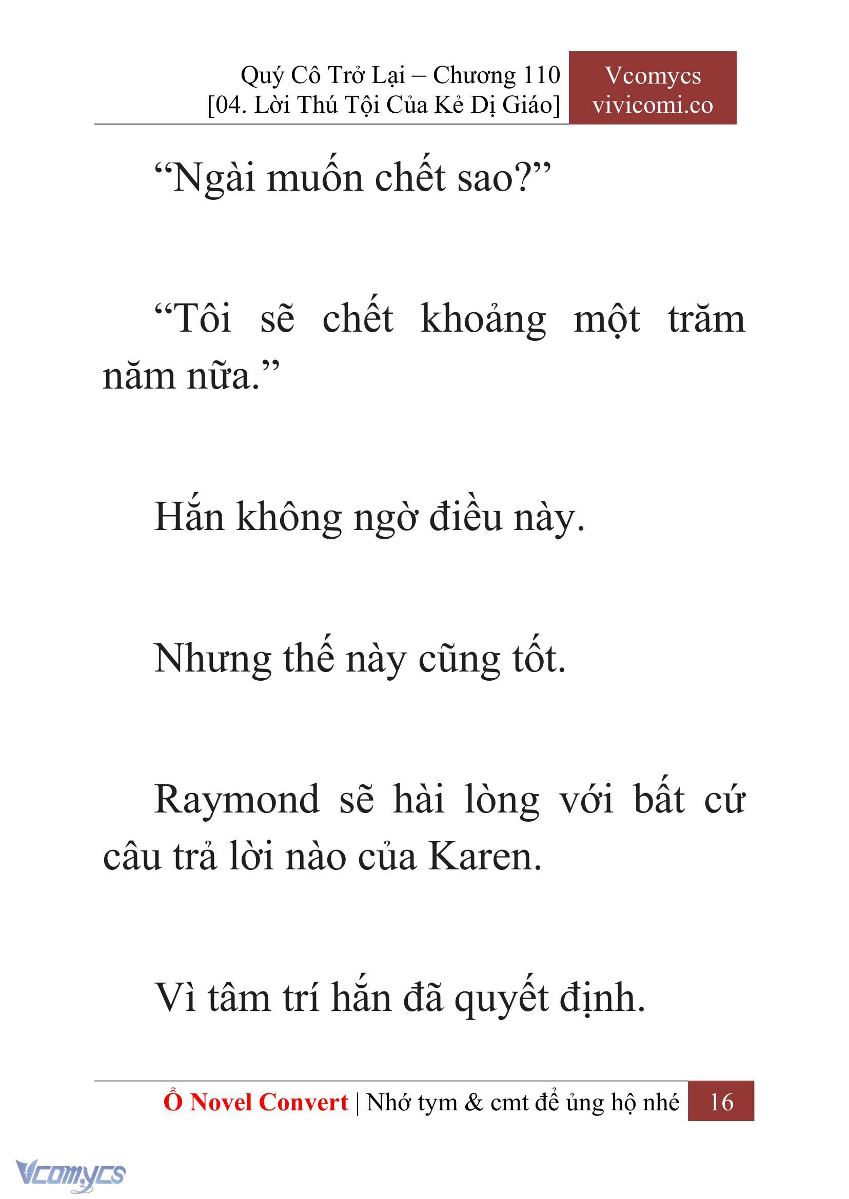 [Novel] Quý Cô Trở Lại Chap 110 - Trang 2