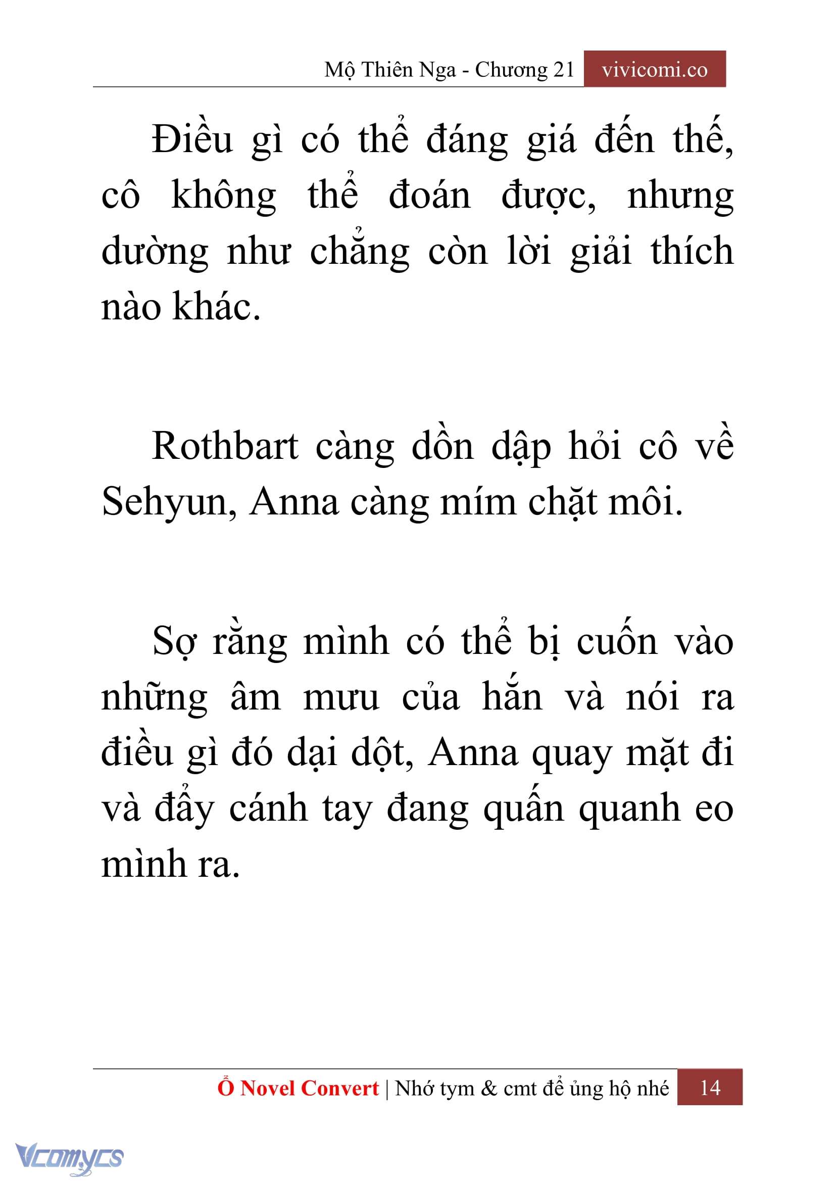 [Novel] Mộ Thiên Nga Chap 21 - Next Chap 22