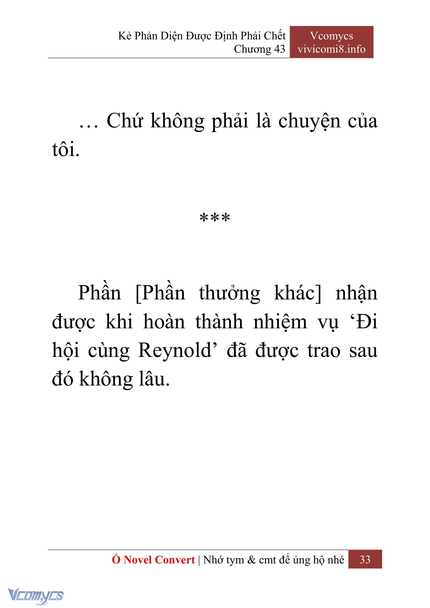 [Novel] Kẻ Phản Diện Được Định Phải Chết Chap 43 - Next Chap 44