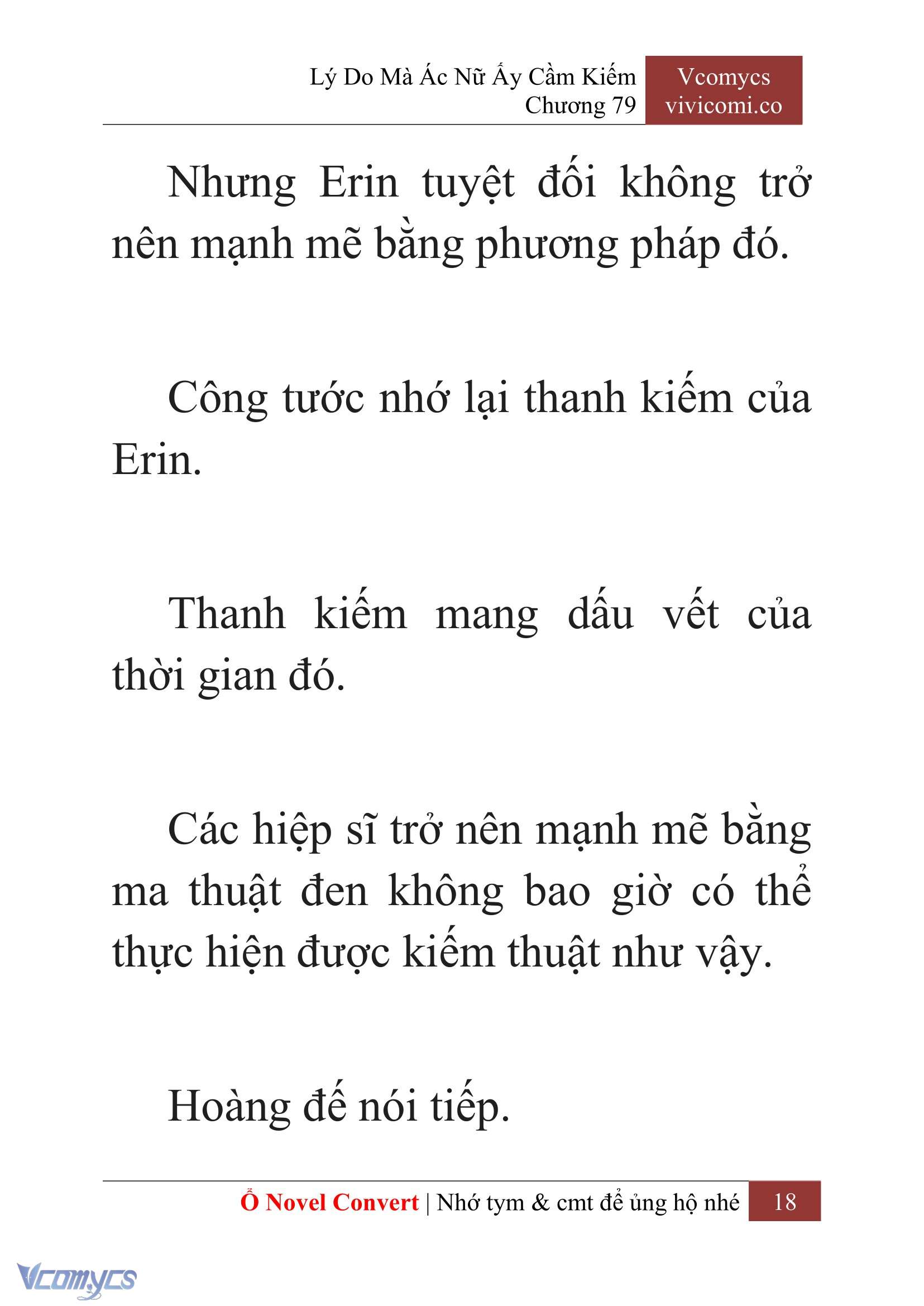 [Novel] Lý Do Mà Ác Nữ Ấy Cầm Kiếm Chap 79 - Next Chap 80