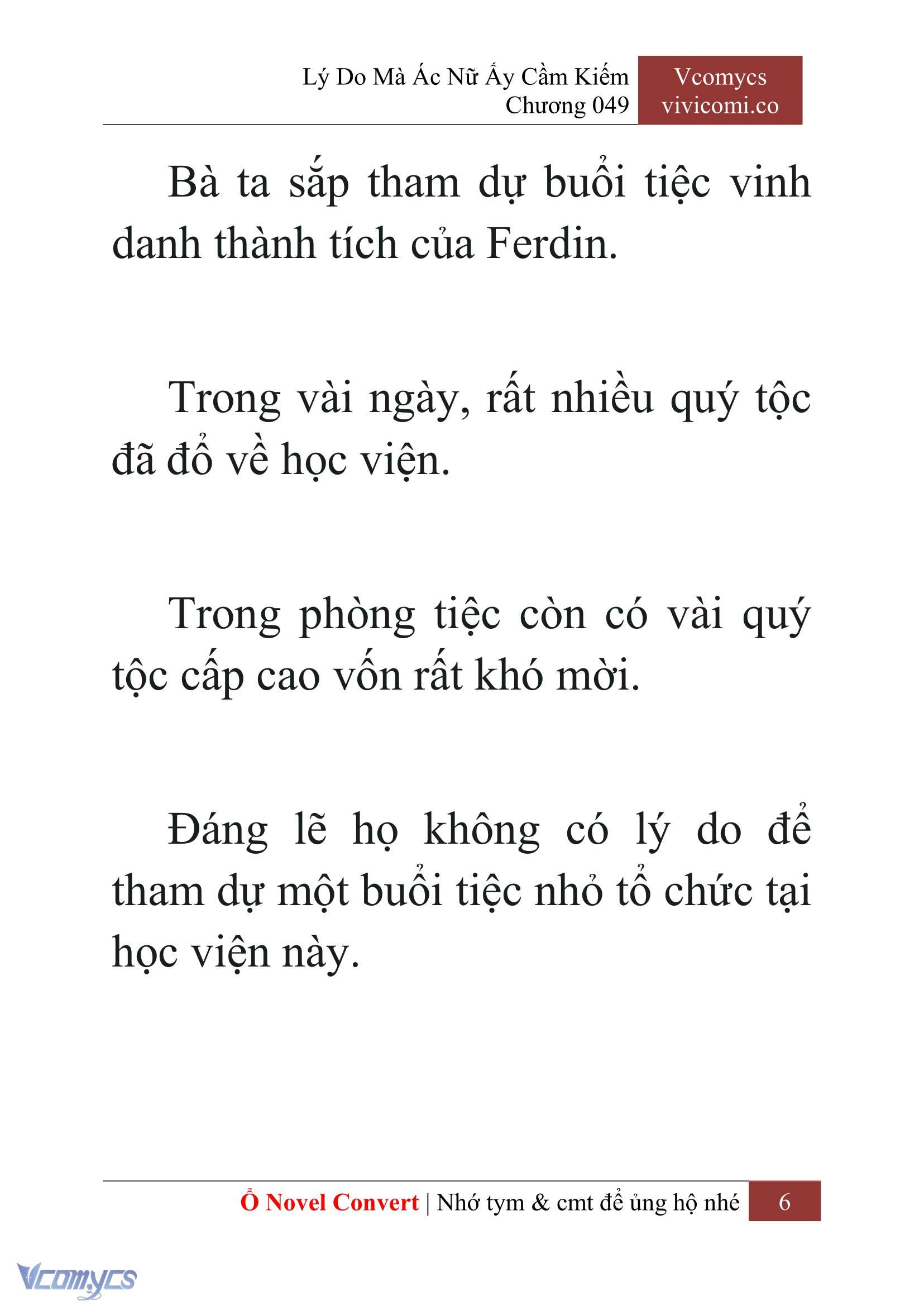 [Novel] Lý Do Mà Ác Nữ Ấy Cầm Kiếm Chap 49 - Next Chap 50