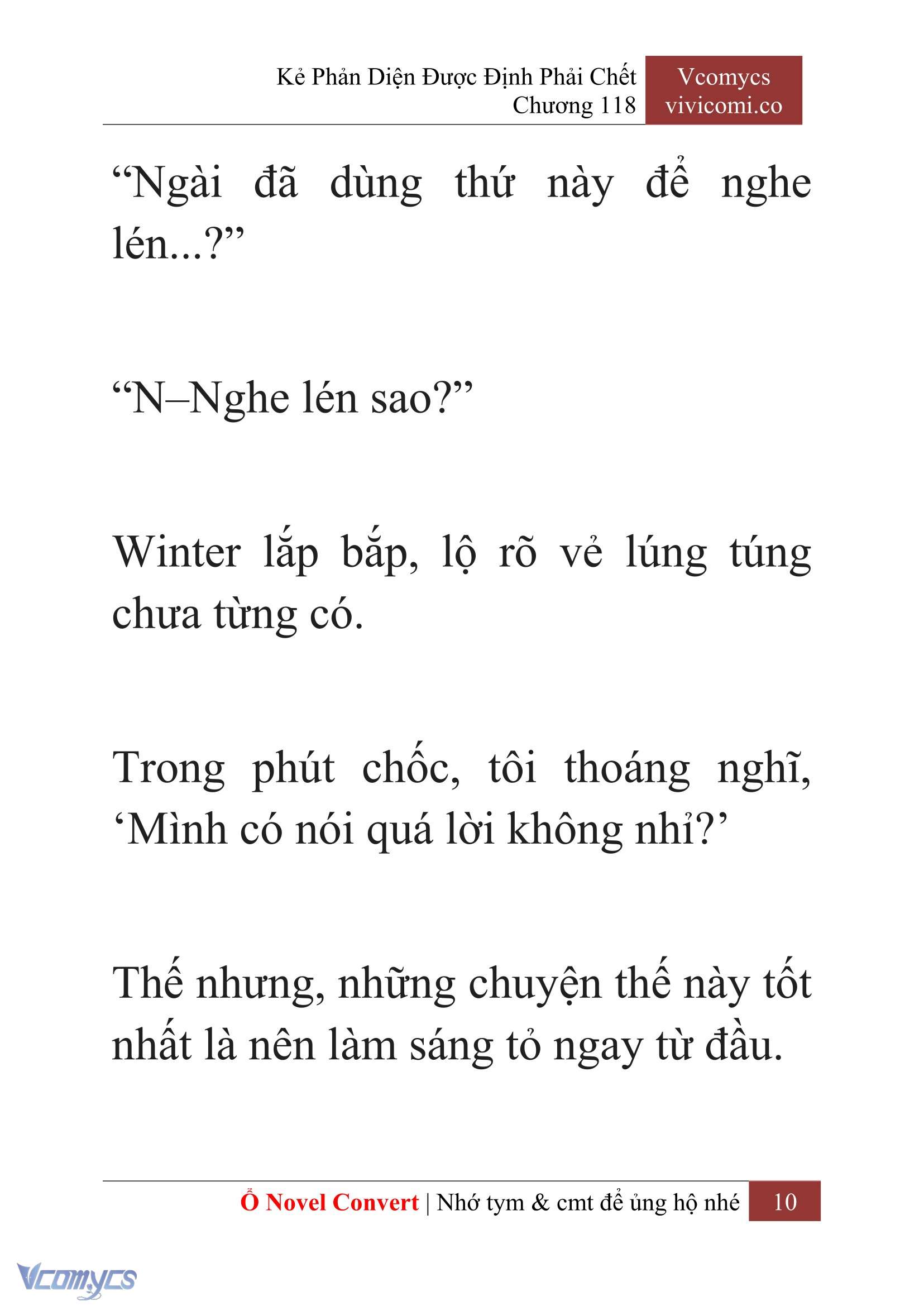 [Novel] Kẻ Phản Diện Được Định Phải Chết Chap 118 - Trang 2