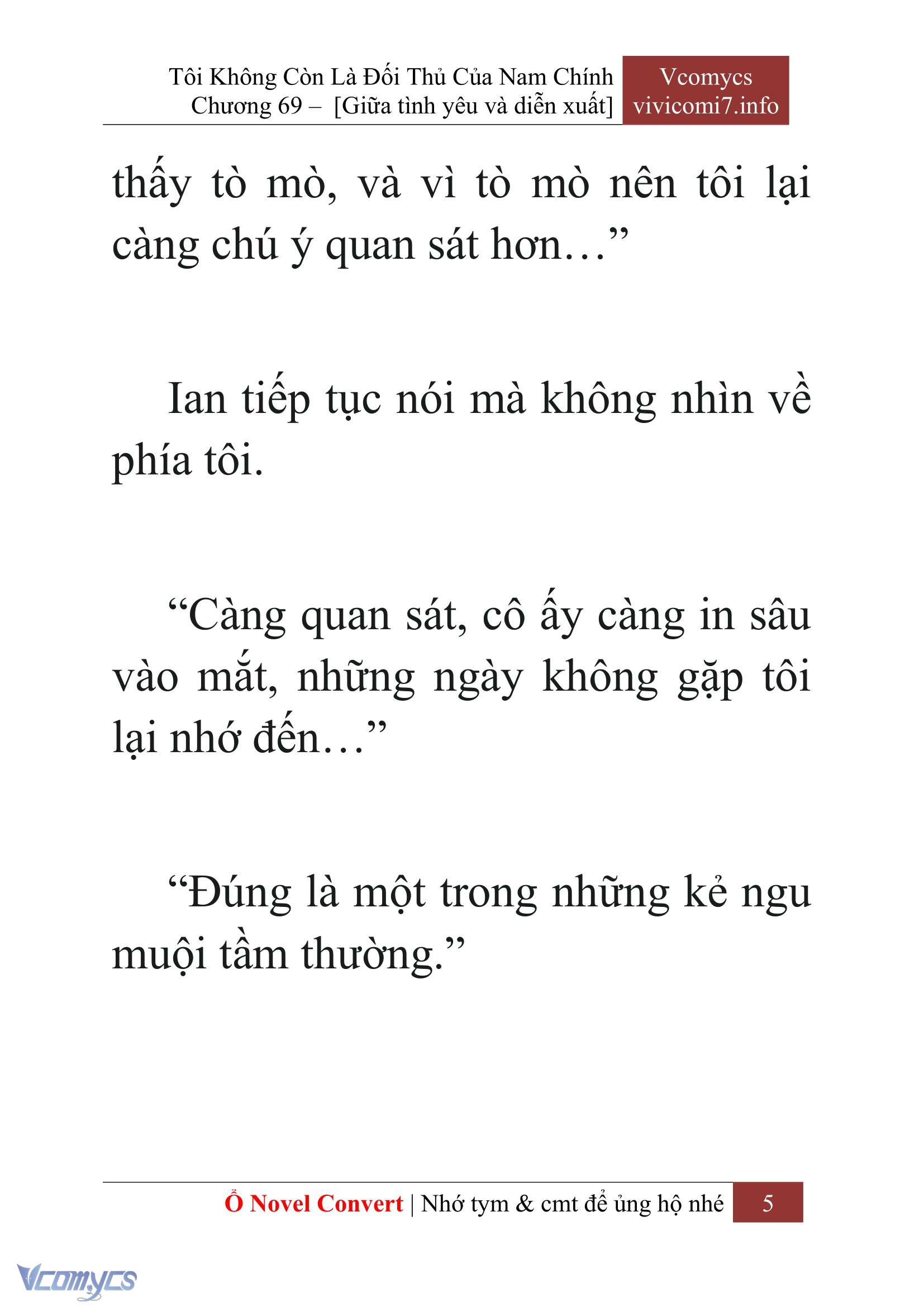 [Novel] Tôi Không Còn Là Đối Thủ Của Nam Chính Chap 69 - Trang 2