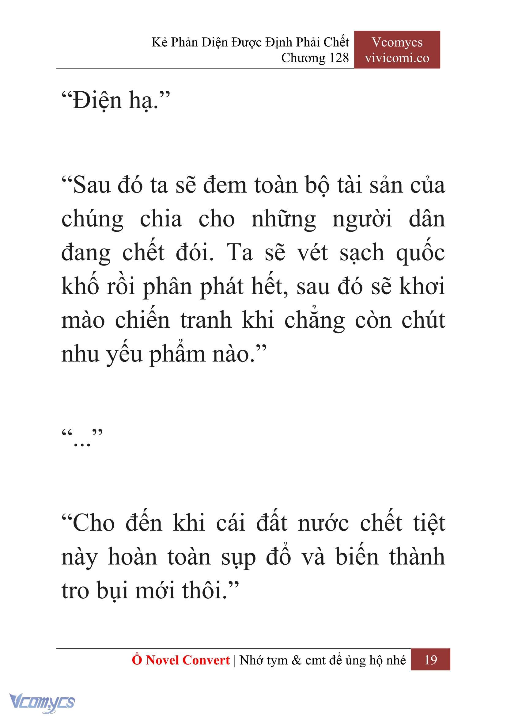 [Novel] Kẻ Phản Diện Được Định Phải Chết Chap 128 - Trang 2