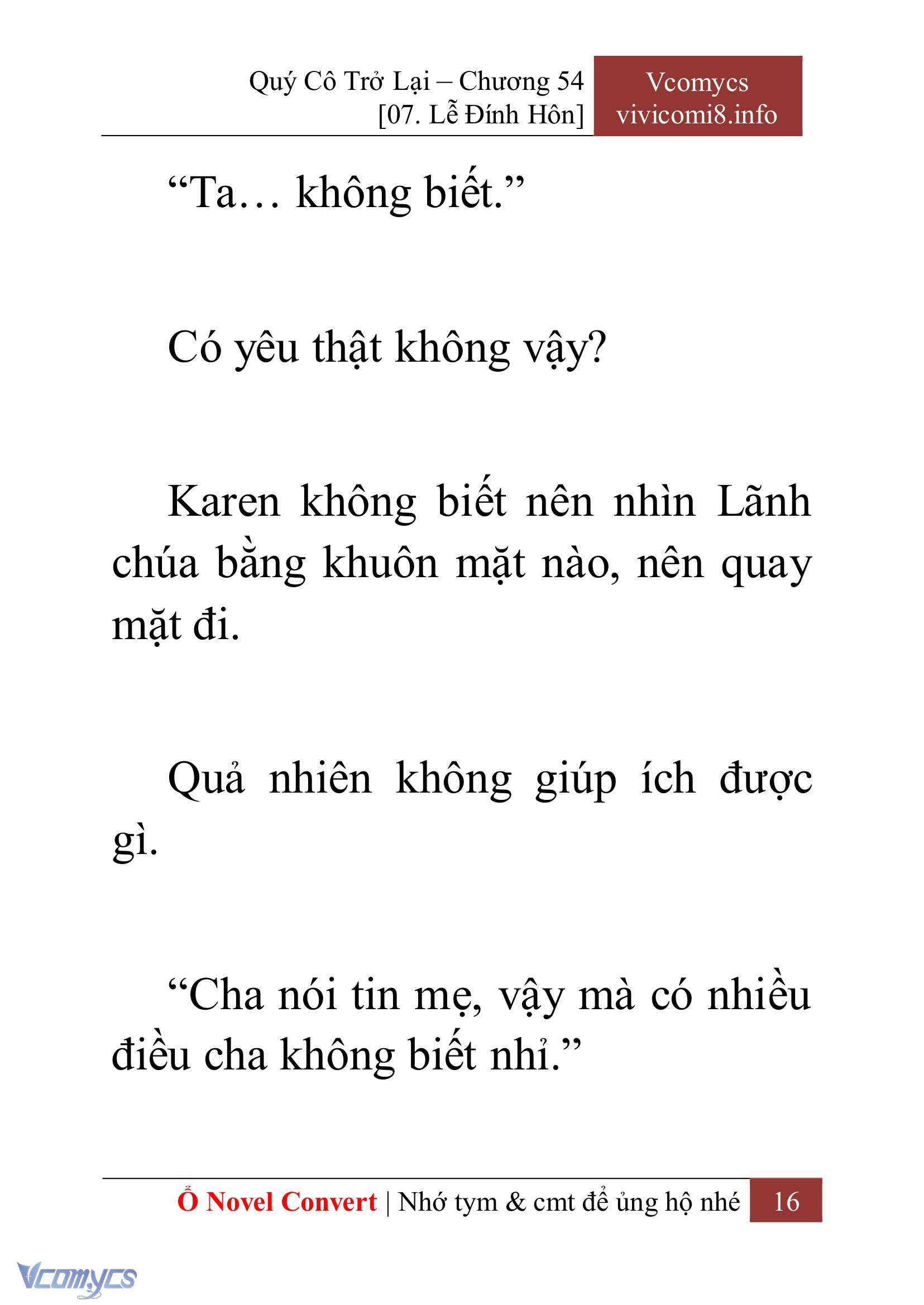 [Novel] Quý Cô Trở Lại Chap 54 - Trang 2