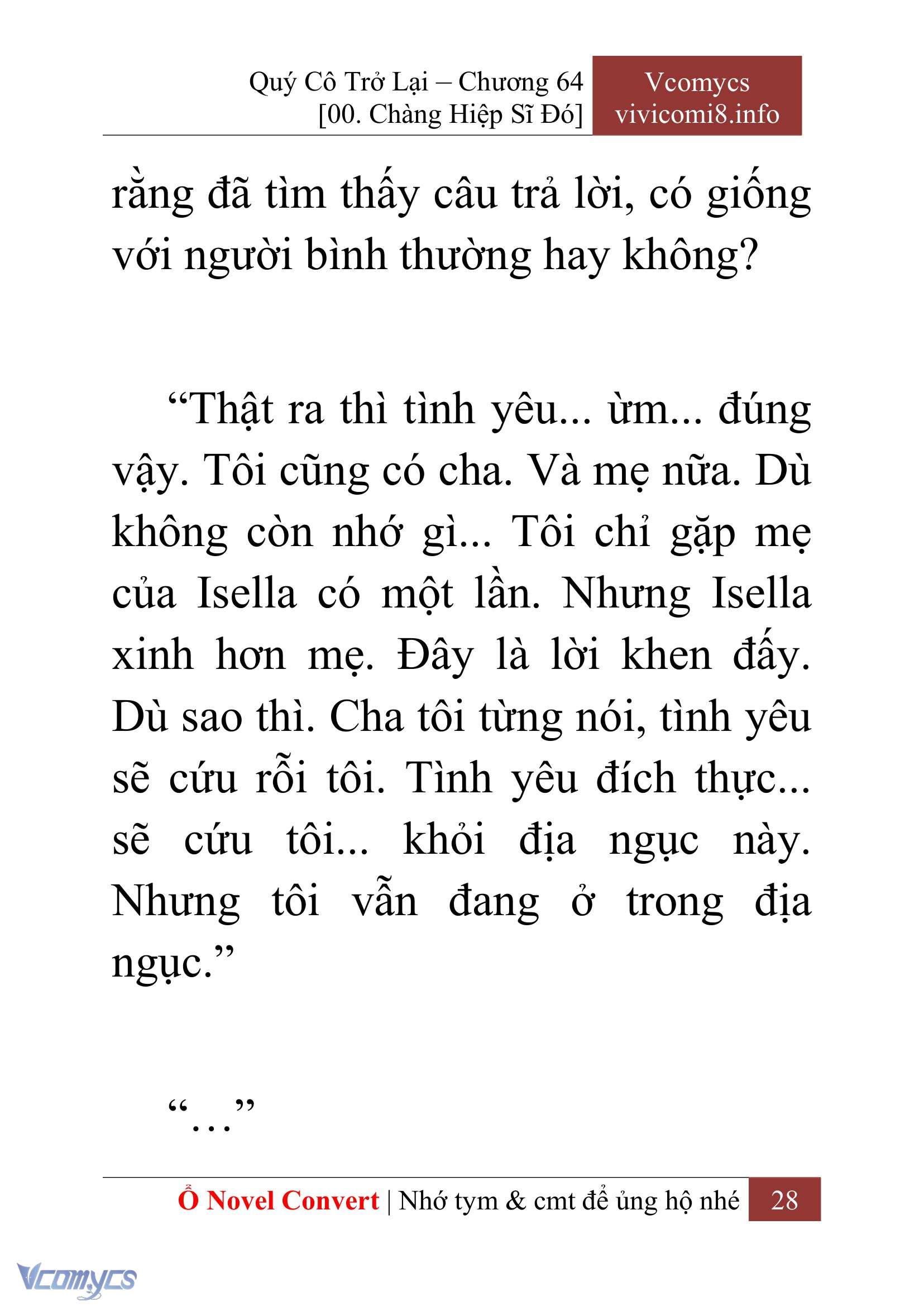 [Novel] Quý Cô Trở Lại Chap 64 - Trang 2