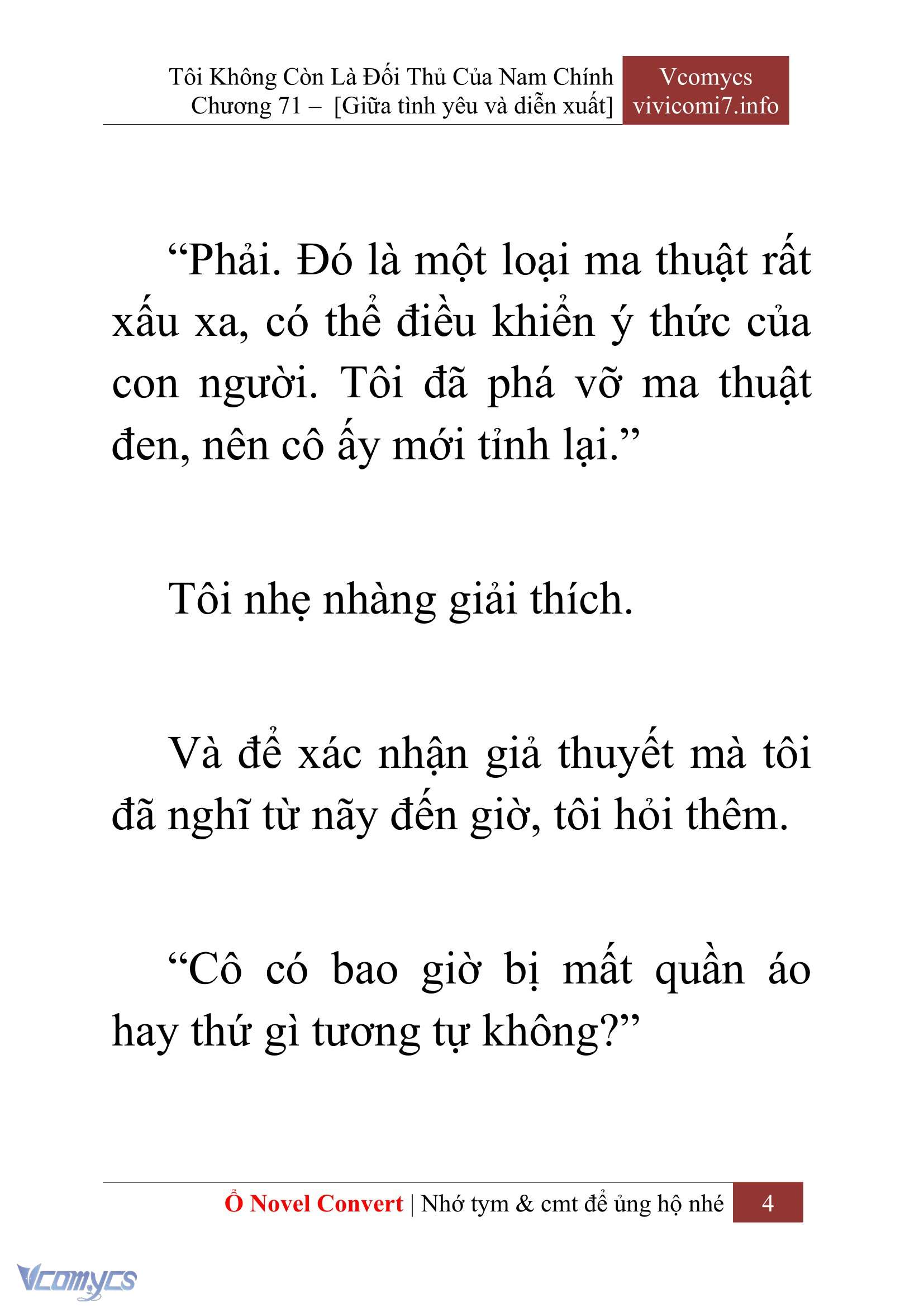 [Novel] Tôi Không Còn Là Đối Thủ Của Nam Chính Chap 71 - Trang 2
