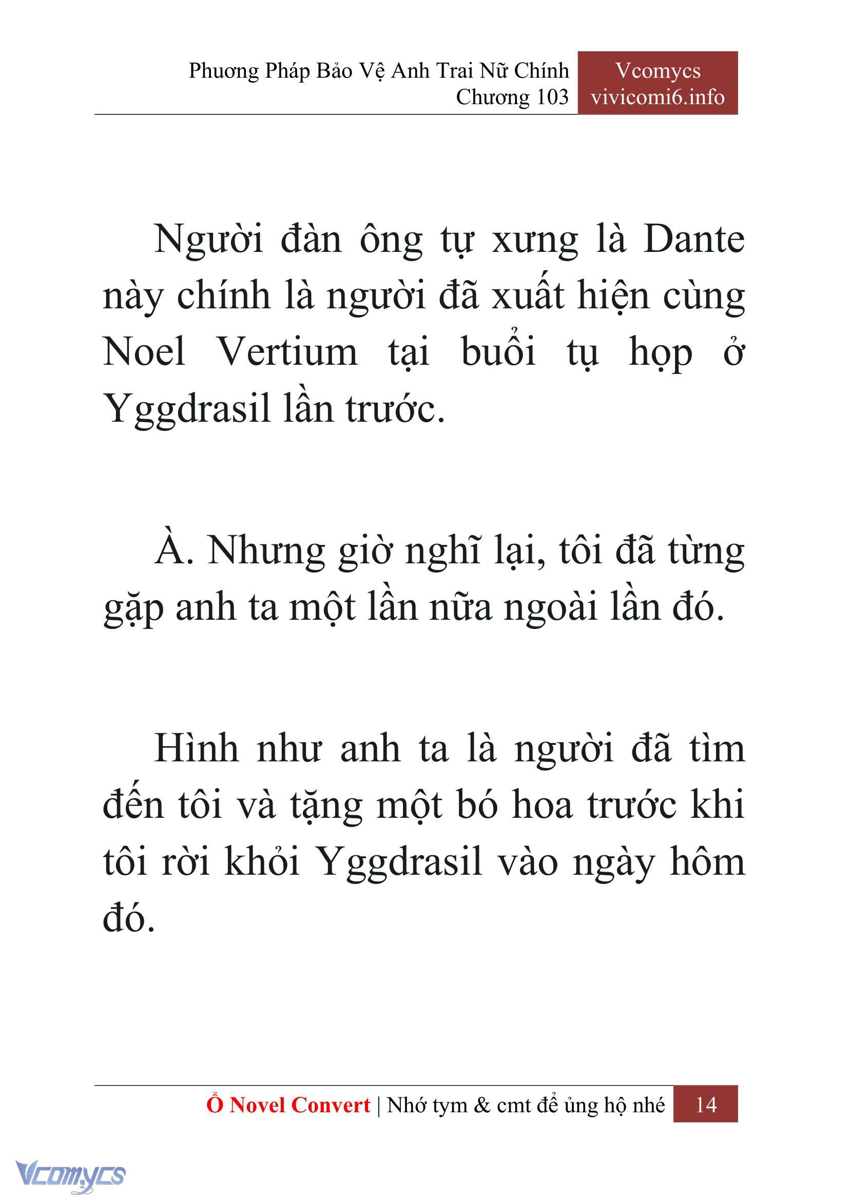 [Novel] Phương Pháp Bảo Vệ Anh Trai Nữ Chính Chap 103 - Trang 2