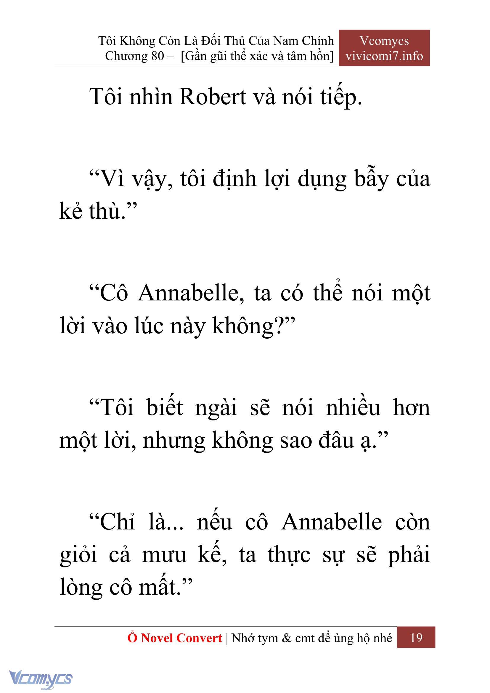 [Novel] Tôi Không Còn Là Đối Thủ Của Nam Chính Chap 80 - Trang 2