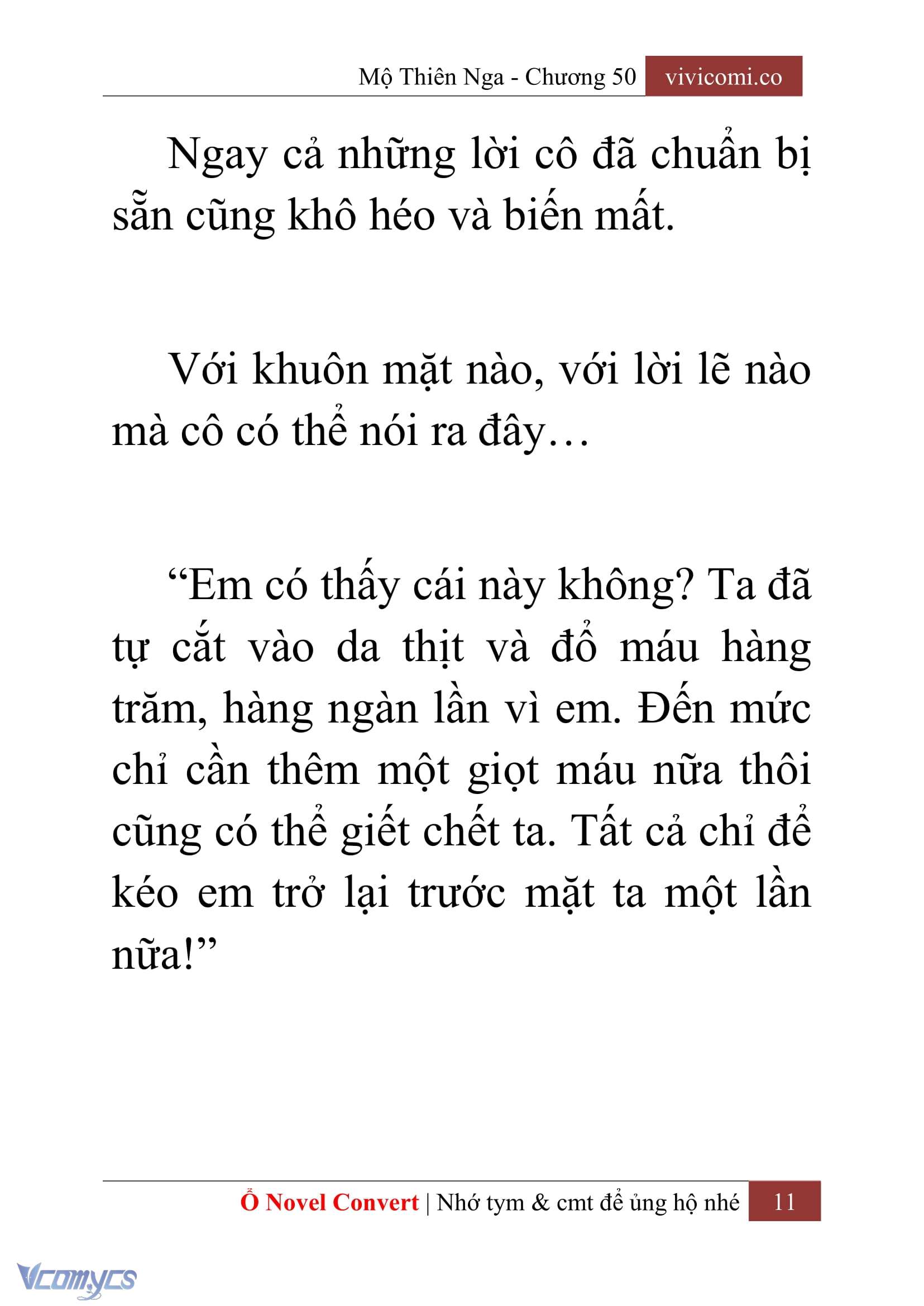 [Novel] Mộ Thiên Nga Chap 50 - Trang 2