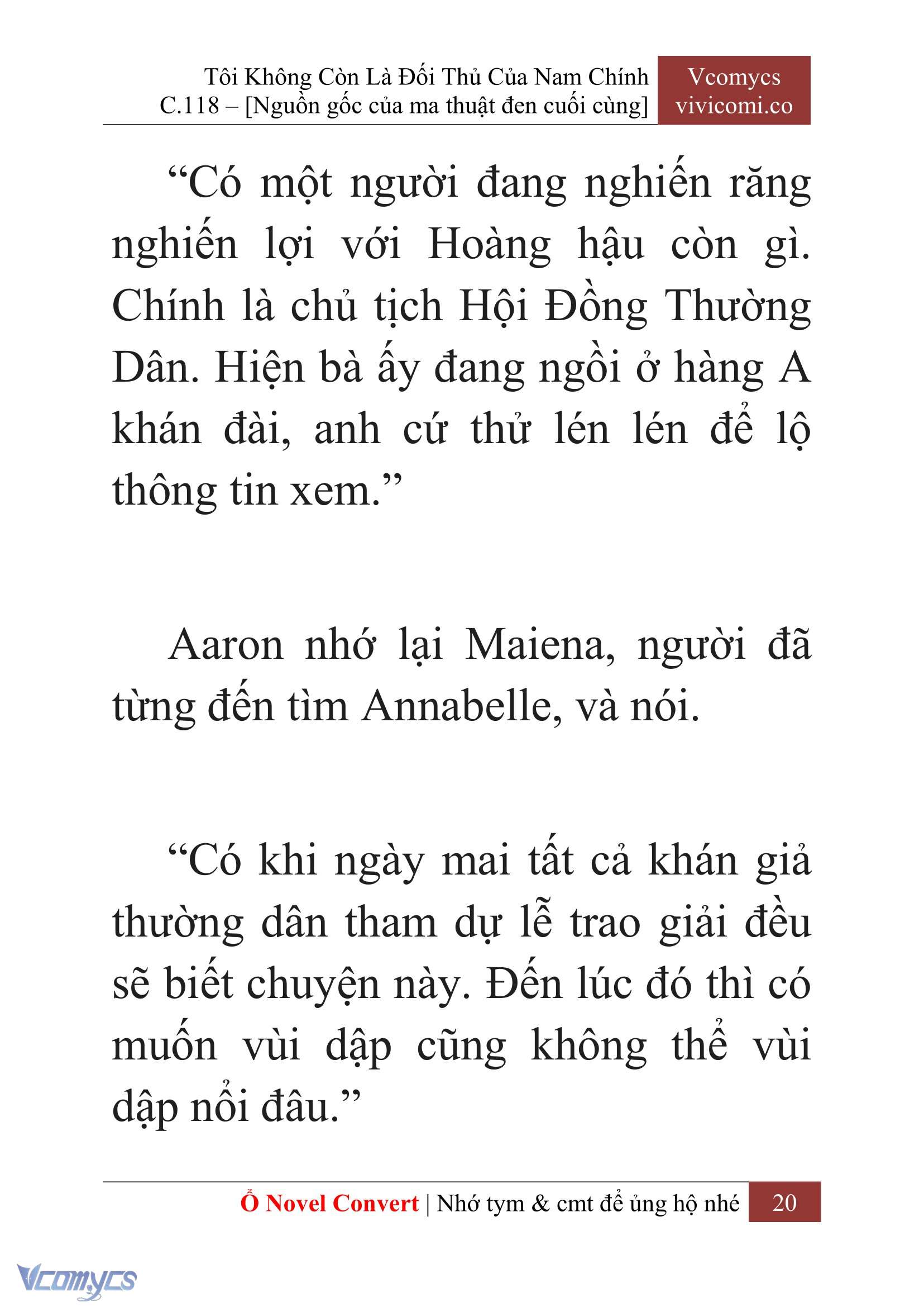 [Novel] Tôi Không Còn Là Đối Thủ Của Nam Chính Chap 118 - Trang 2