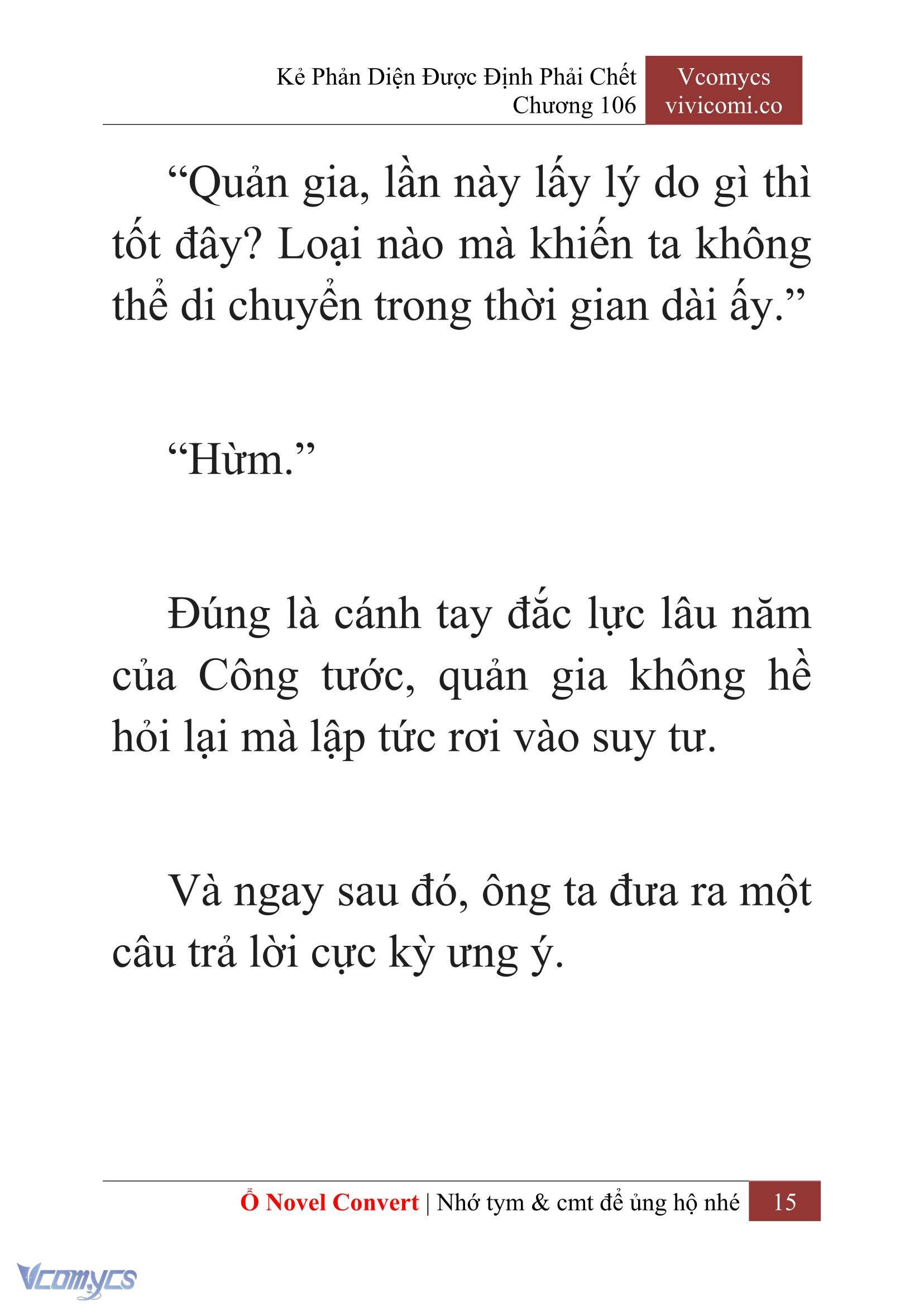 [Novel] Kẻ Phản Diện Được Định Phải Chết Chap 106 - Next Chap 107