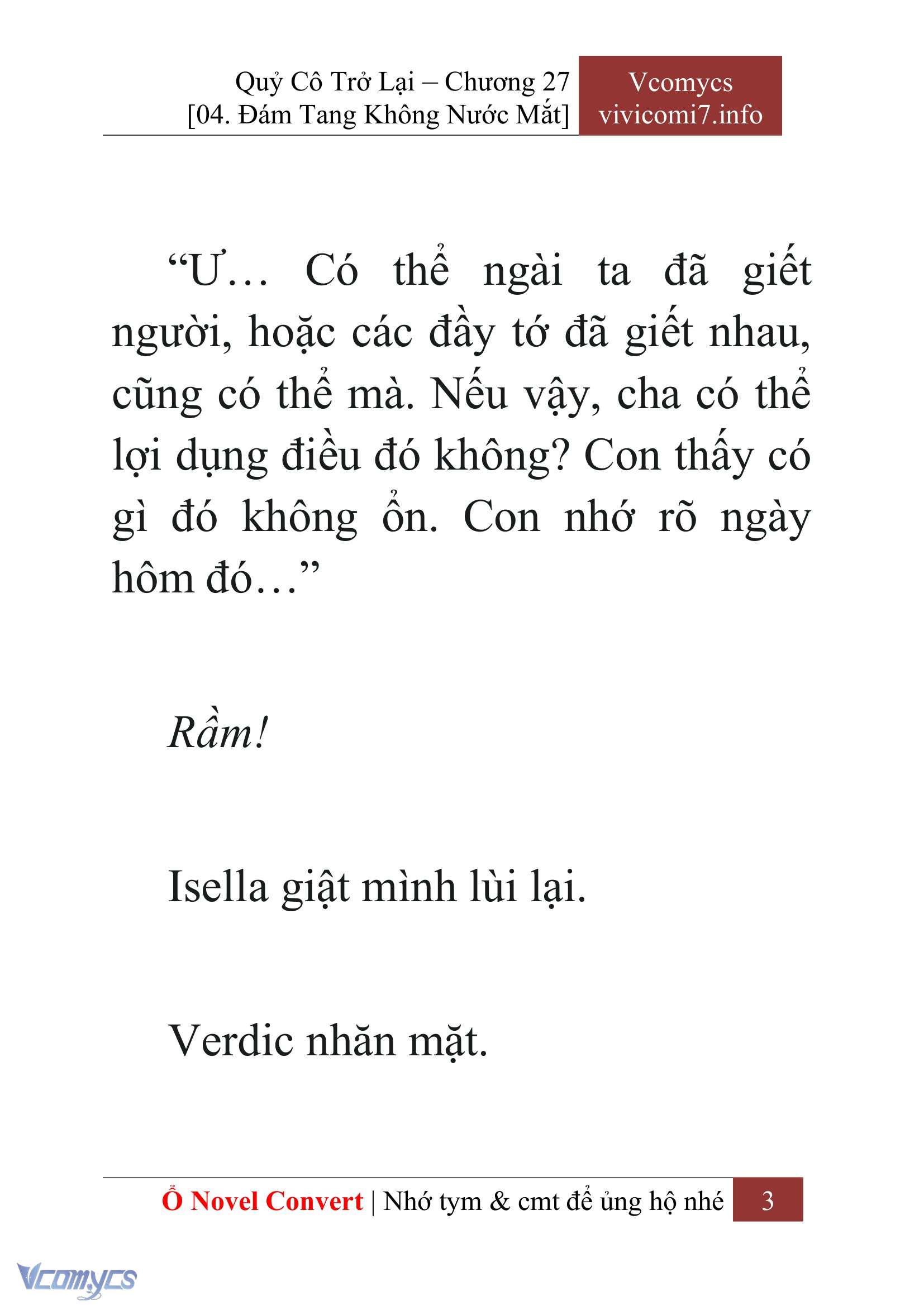 [Novel] Quý Cô Trở Lại Chap 27 - Trang 2