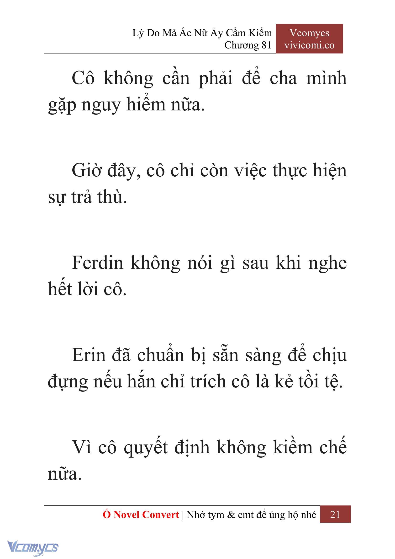 [Novel] Lý Do Mà Ác Nữ Ấy Cầm Kiếm Chap 81 - Next Chap 82