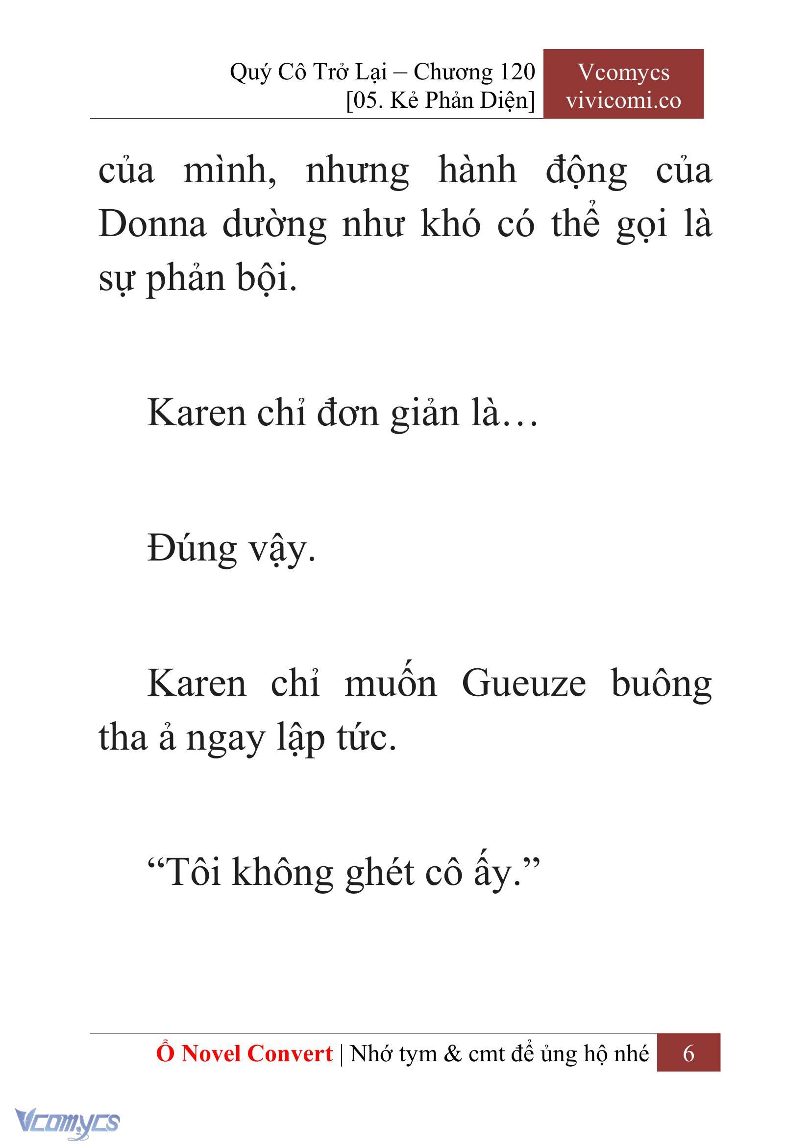 [Novel] Quý Cô Trở Lại Chap 120 - Trang 2