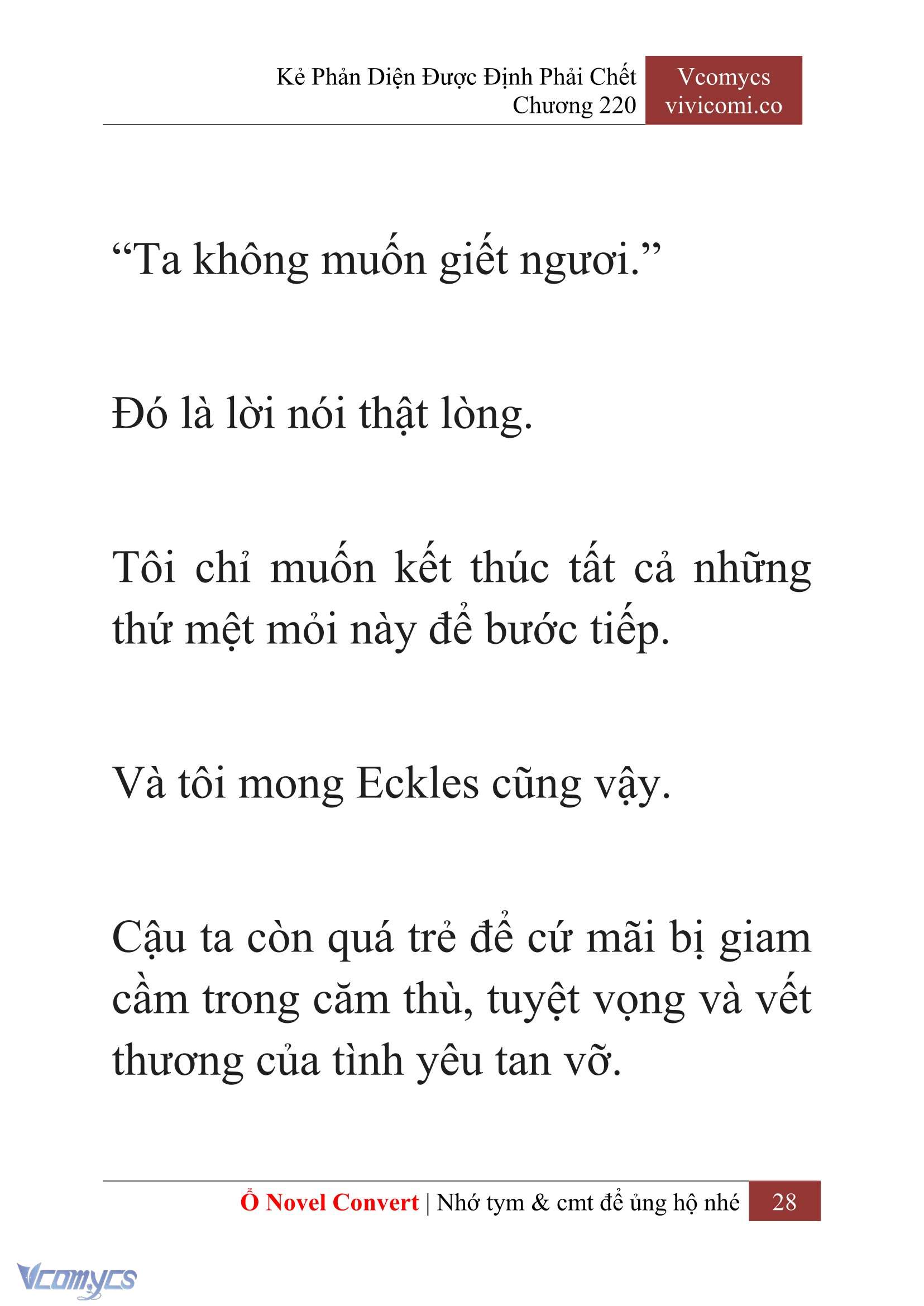 [Novel] Kẻ Phản Diện Được Định Phải Chết Chap 220 - Next Chap 221