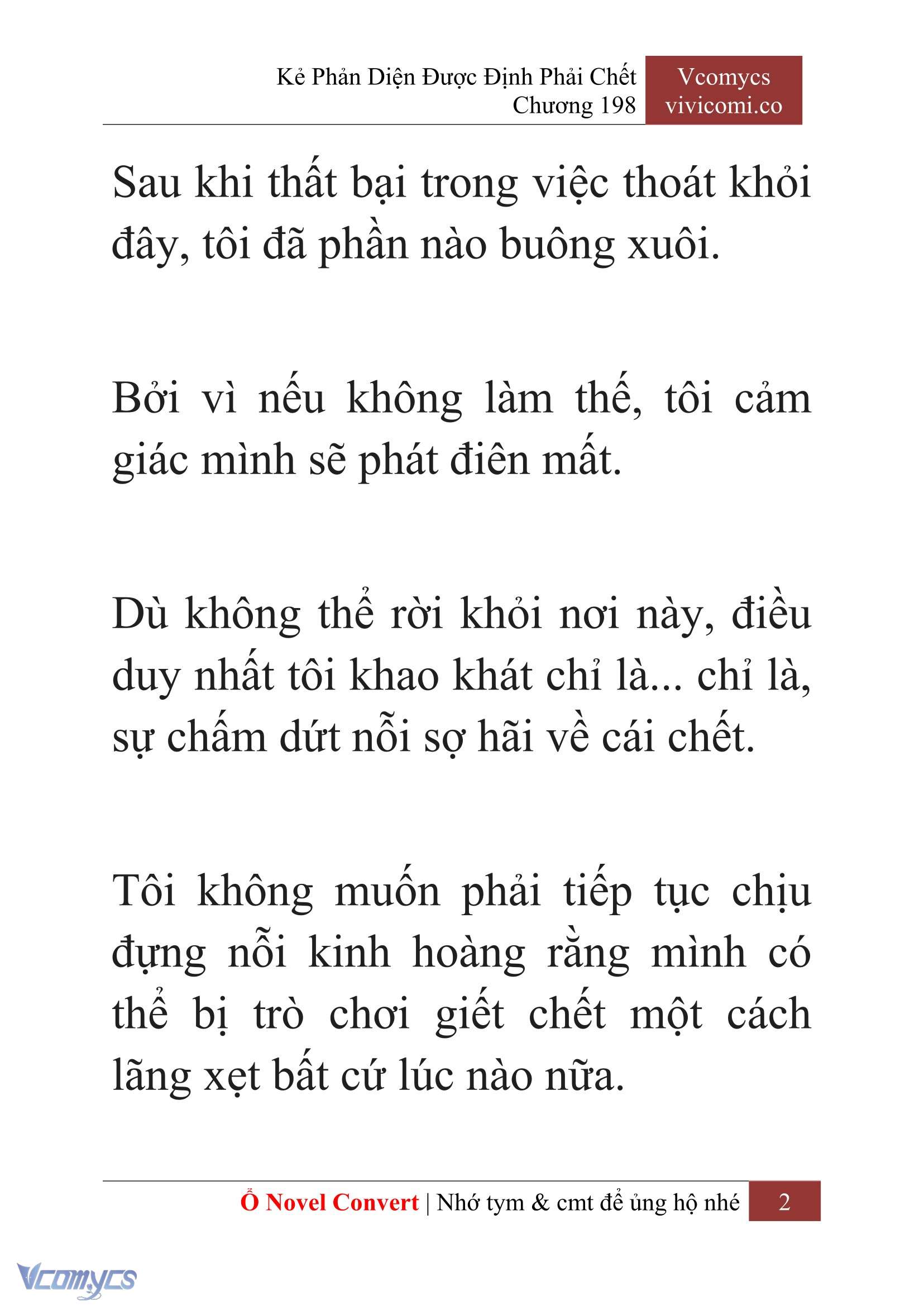[Novel] Kẻ Phản Diện Được Định Phải Chết Chap 198 - Trang 2
