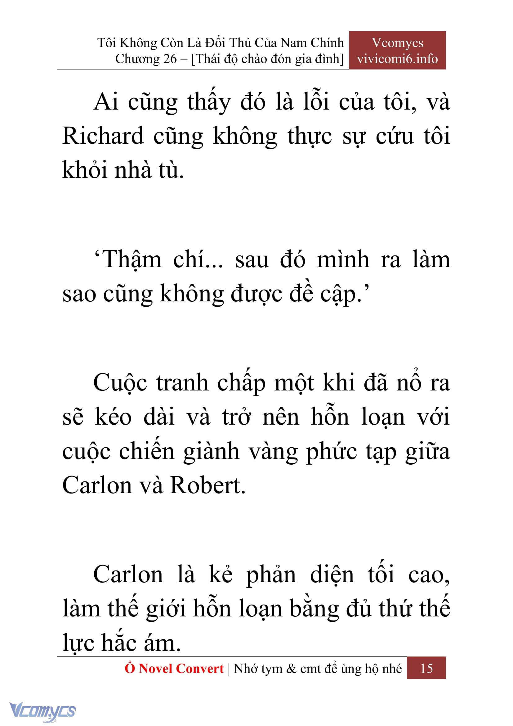 [Novel] Tôi Không Còn Là Đối Thủ Của Nam Chính Chap 26 - Trang 2