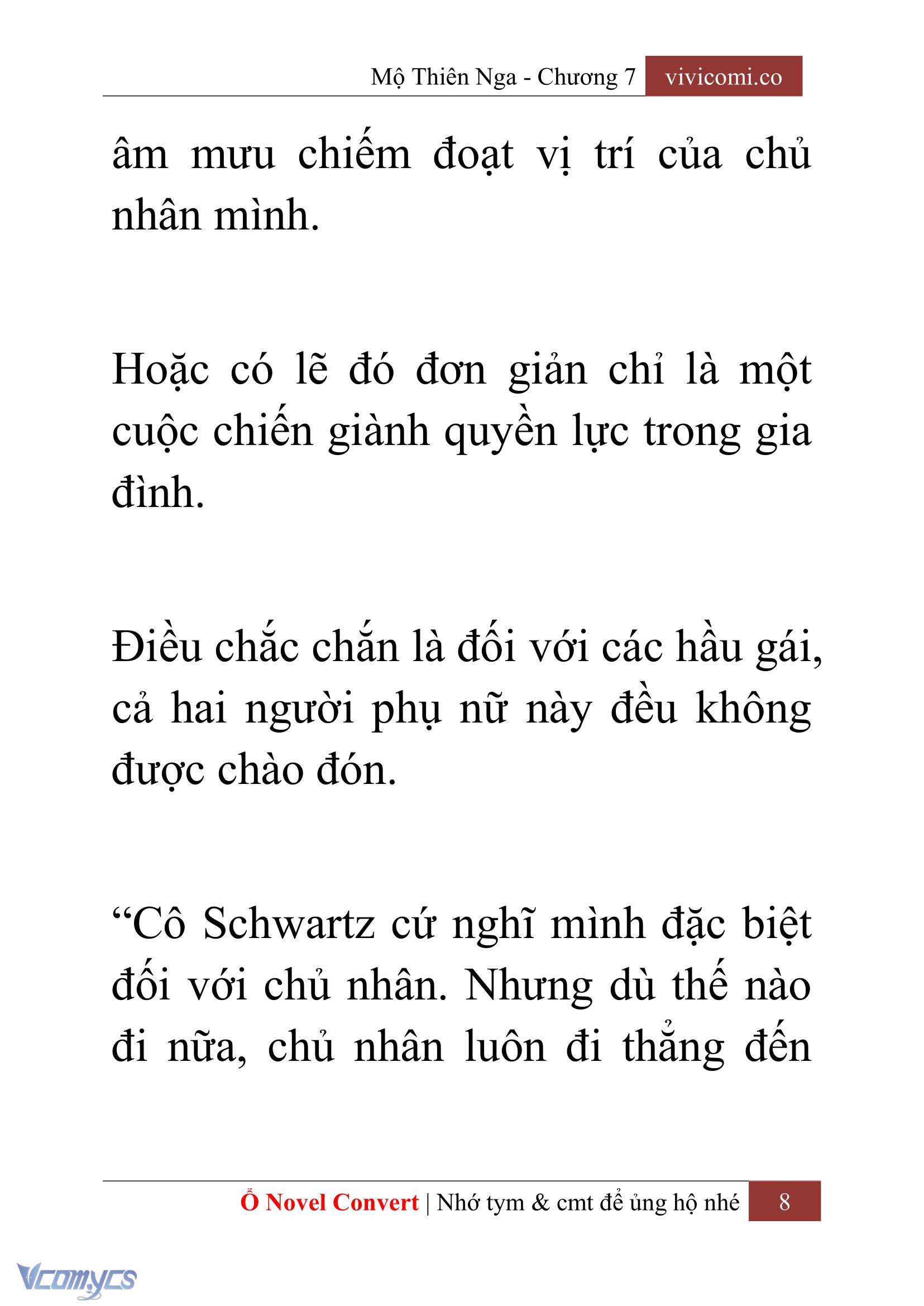 [Novel] Mộ Thiên Nga Chap 7 - Trang 2