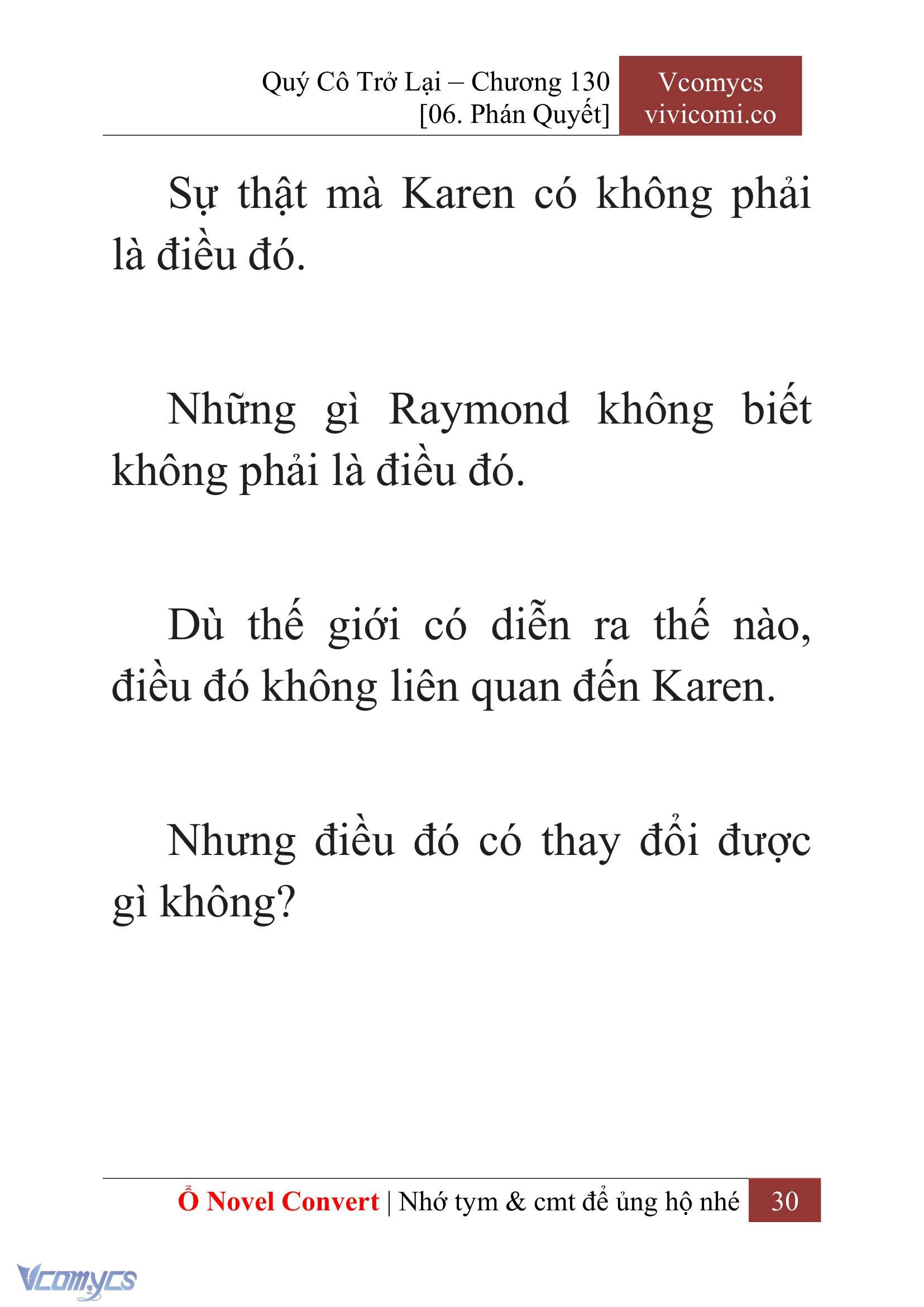 [Novel] Quý Cô Trở Lại Chap 130 - Trang 2