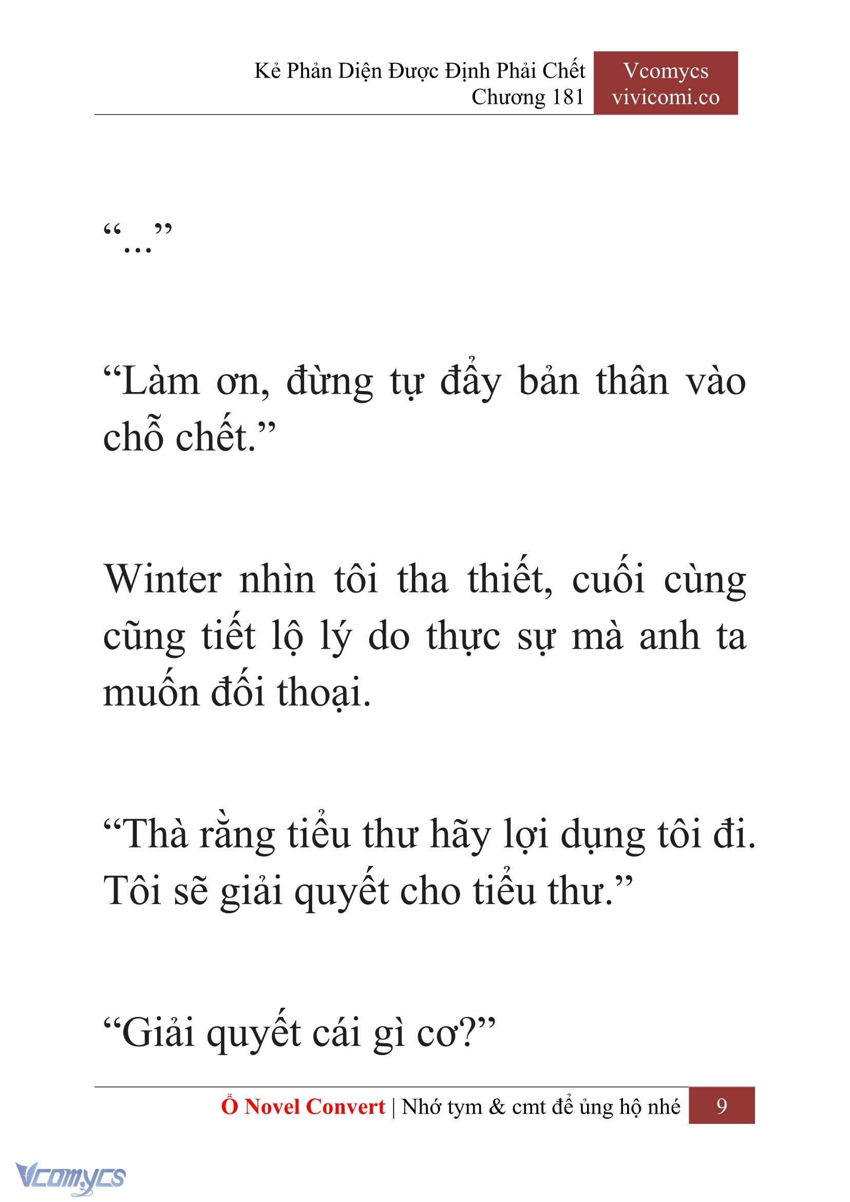 [Novel] Kẻ Phản Diện Được Định Phải Chết Chap 181 - Trang 2