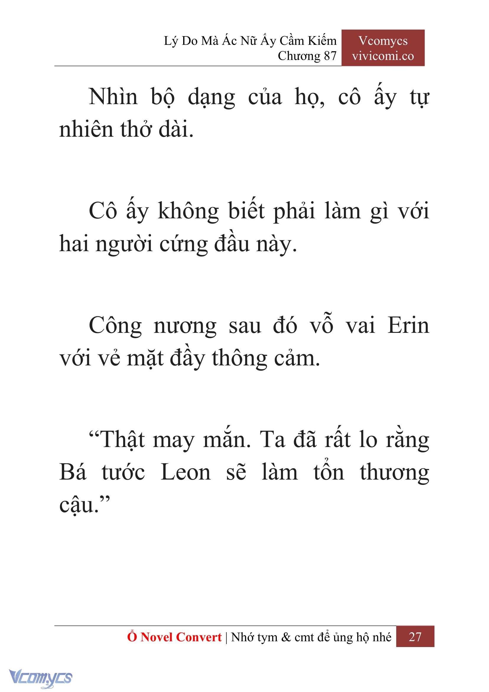 [Novel] Lý Do Mà Ác Nữ Ấy Cầm Kiếm Chap 87 - Next Chap 88