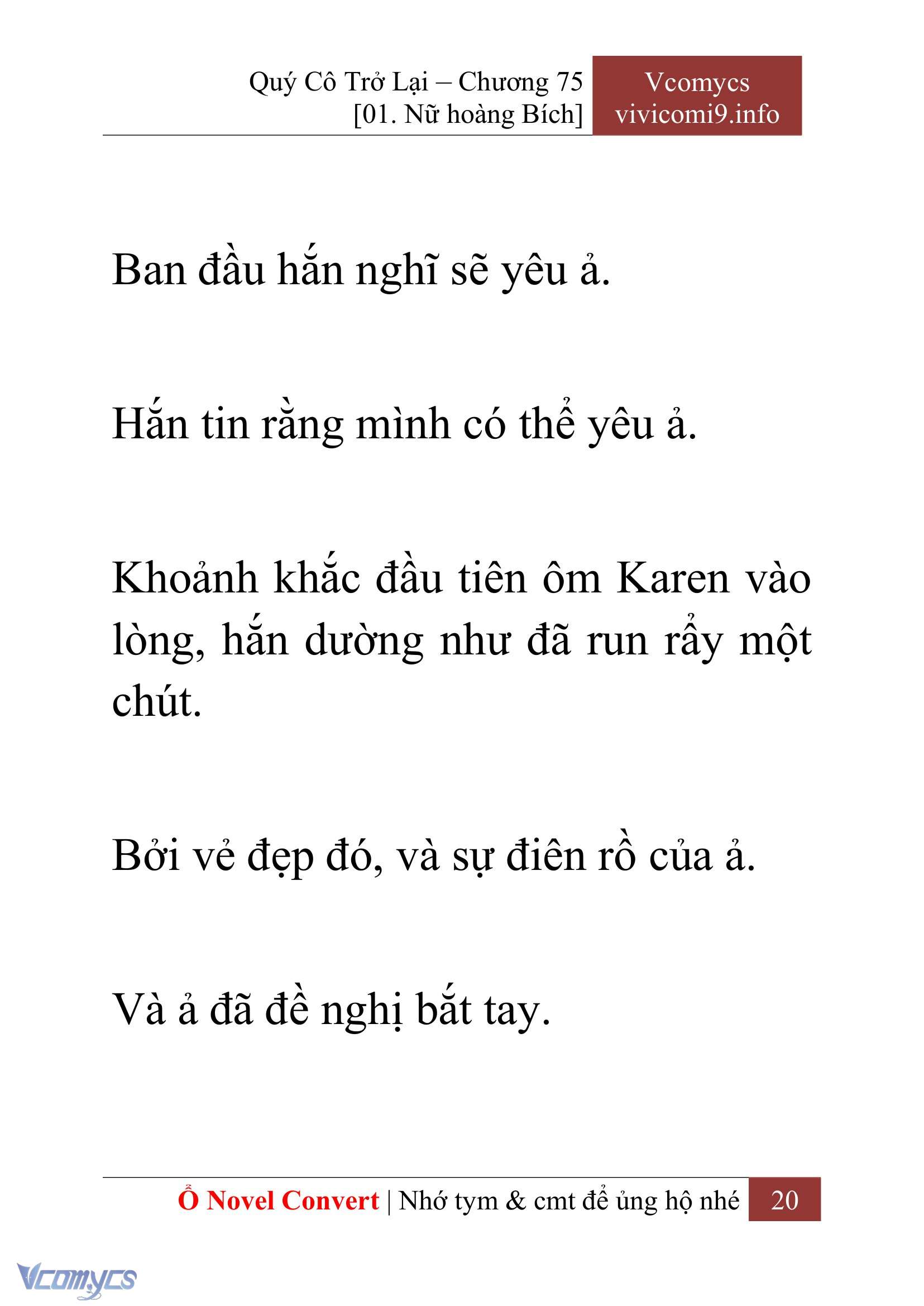 [Novel] Quý Cô Trở Lại Chap 75 - Trang 2