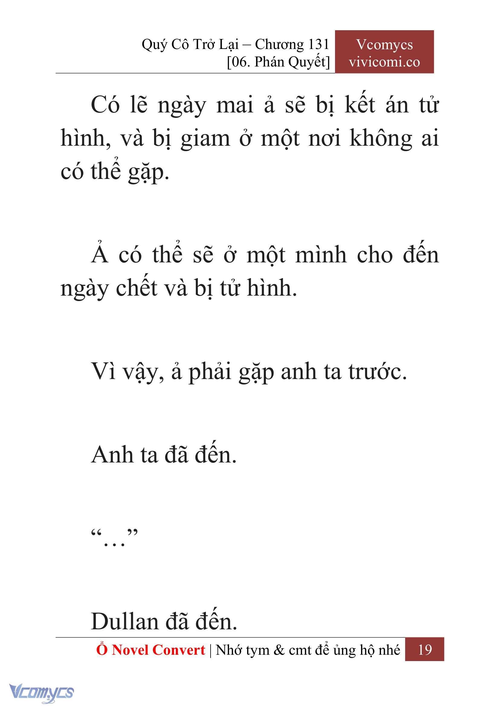 [Novel] Quý Cô Trở Lại Chap 131 - Next Chap 132