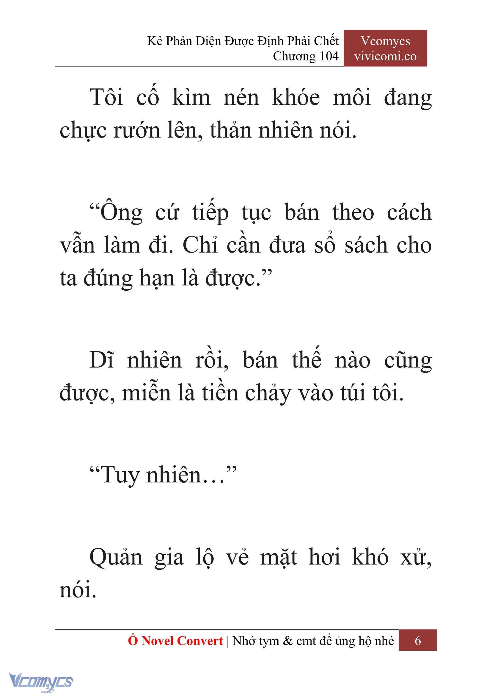 [Novel] Kẻ Phản Diện Được Định Phải Chết Chap 104 - Trang 2