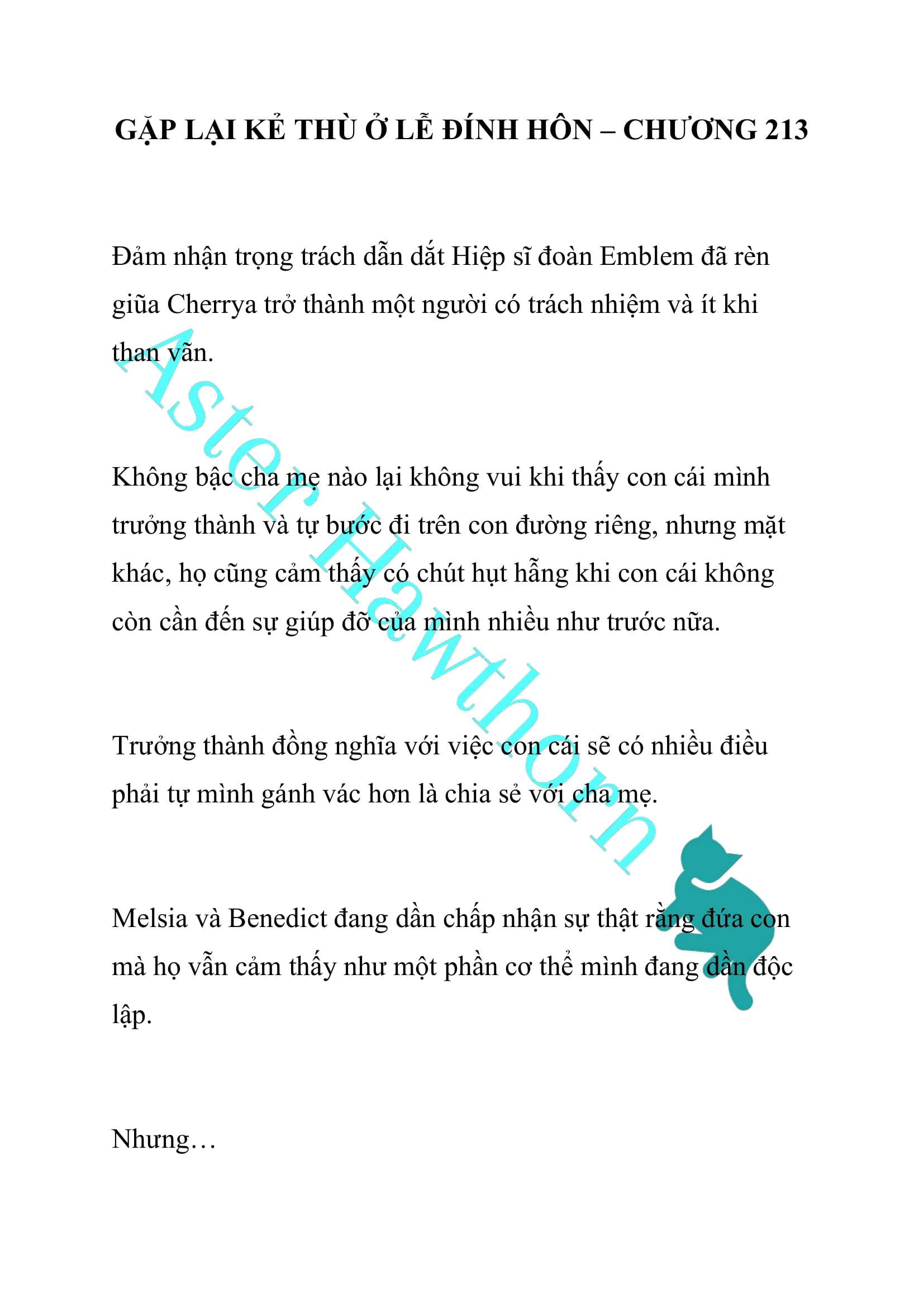 [NOVEL] Gặp Lại Kẻ Thù Ở Lễ Đính Hôn Chap 213 - Trang 2