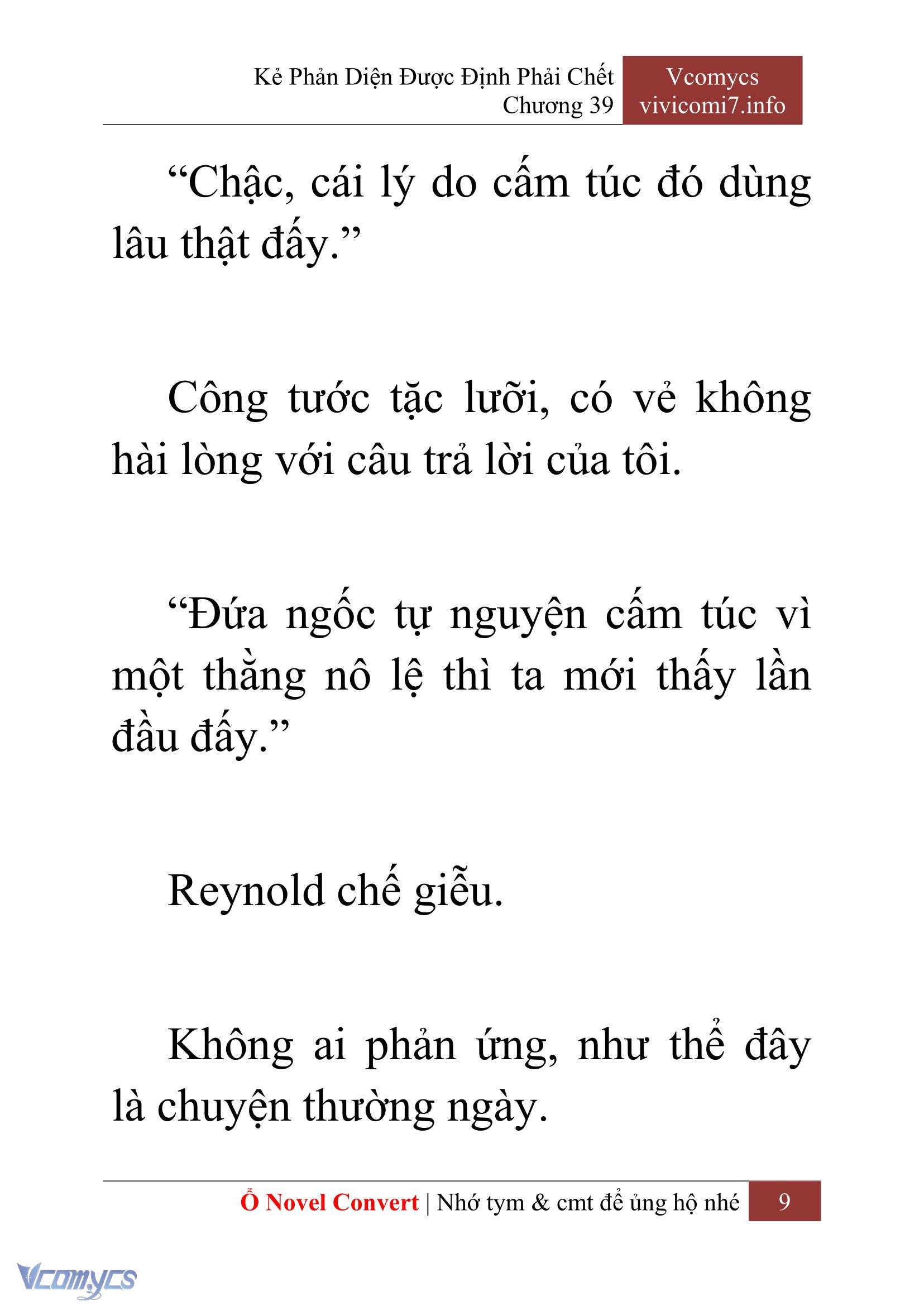 [Novel] Kẻ Phản Diện Được Định Phải Chết Chap 39 - Next Chap 40