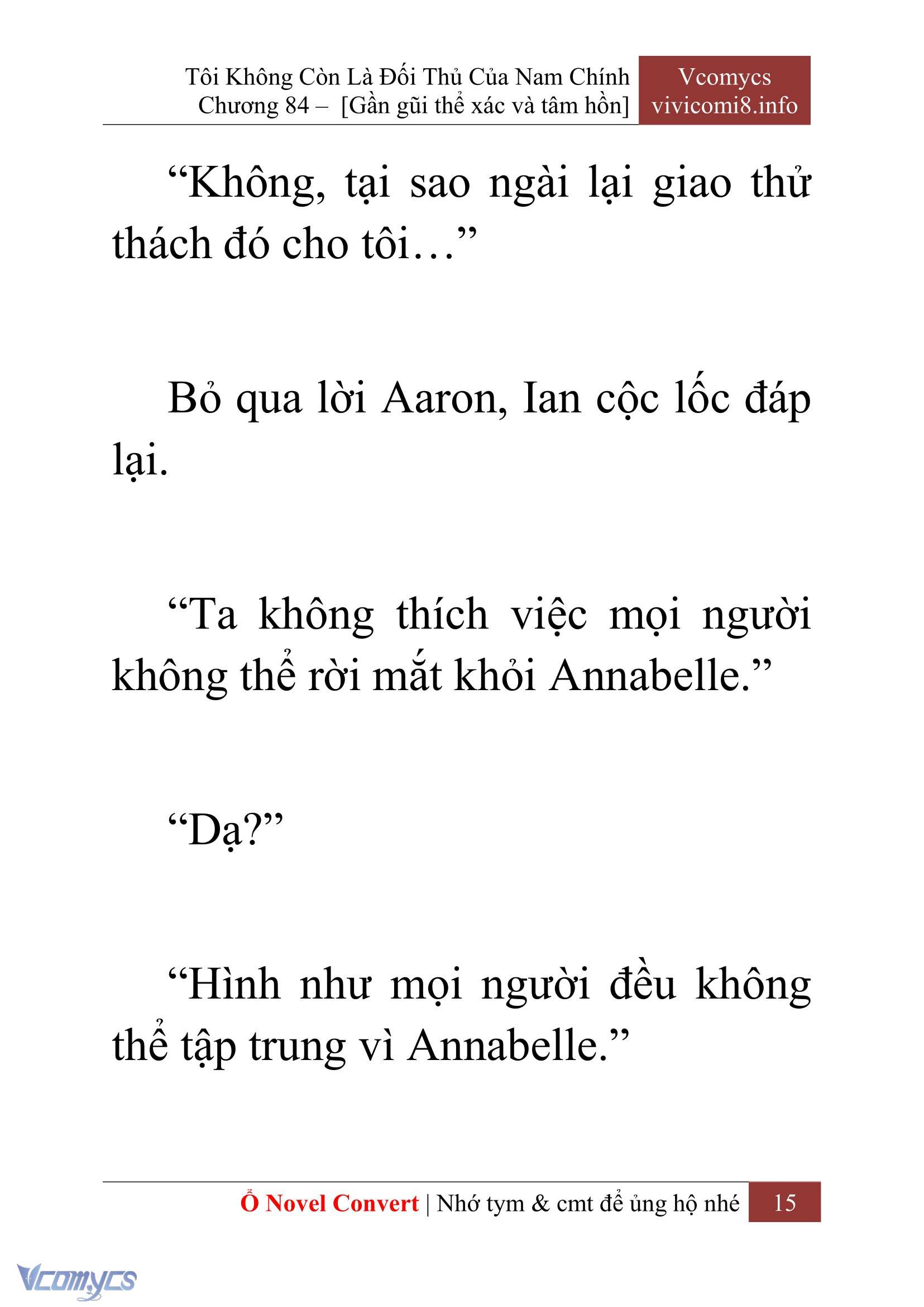 [Novel] Tôi Không Còn Là Đối Thủ Của Nam Chính Chap 84 - Trang 2