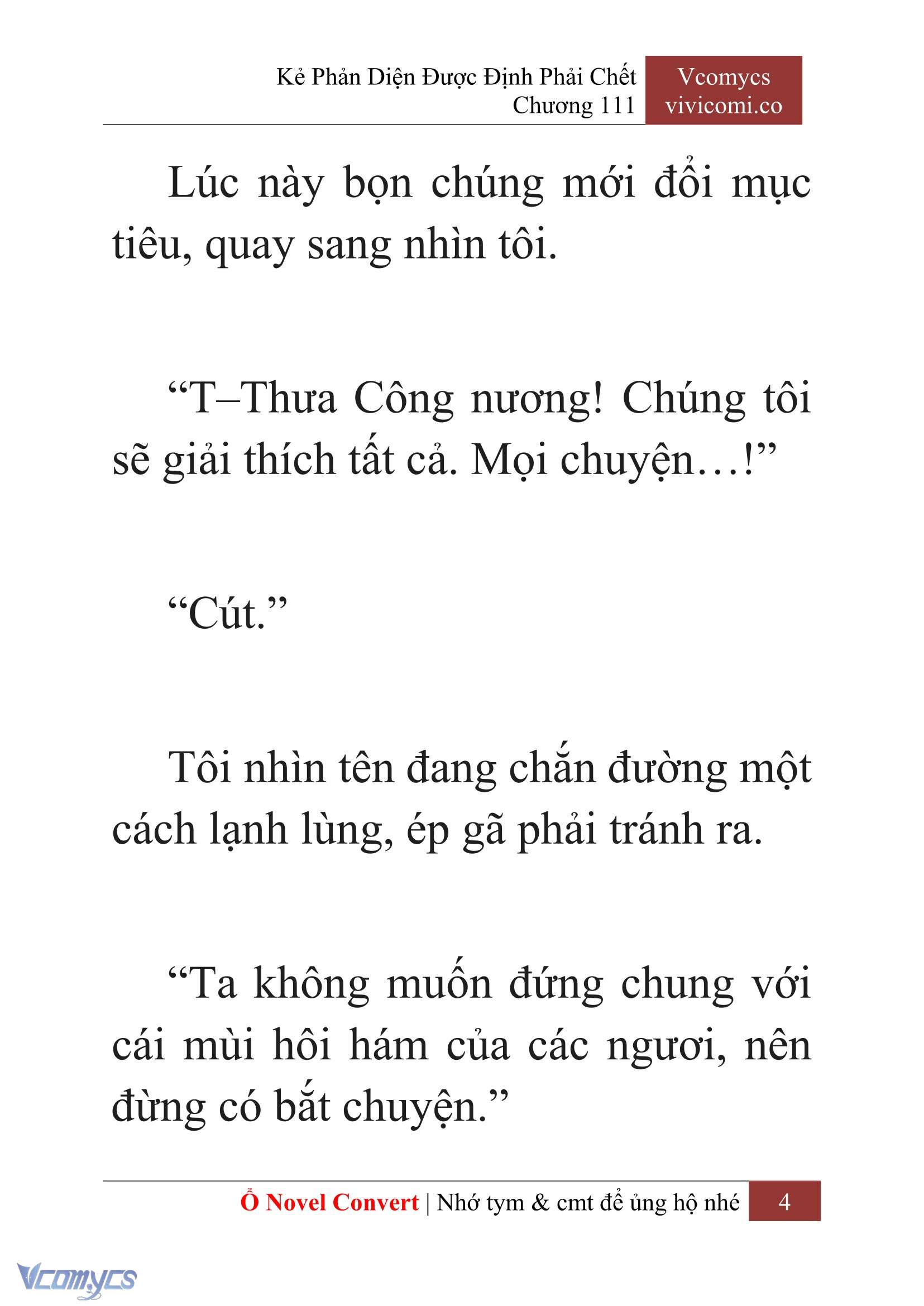 [Novel] Kẻ Phản Diện Được Định Phải Chết Chap 111 - Trang 2