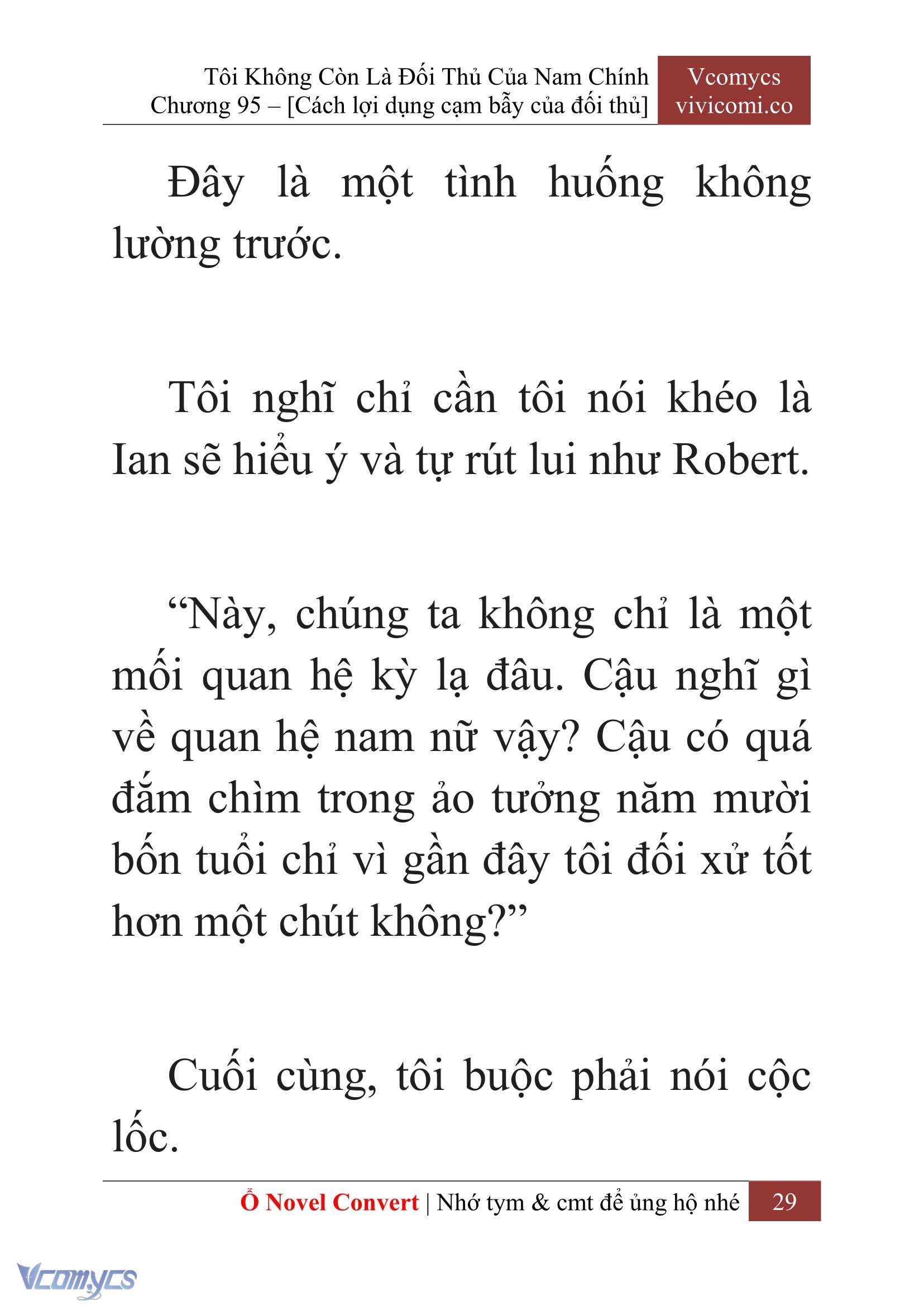 [Novel] Tôi Không Còn Là Đối Thủ Của Nam Chính Chap 95 - Trang 2