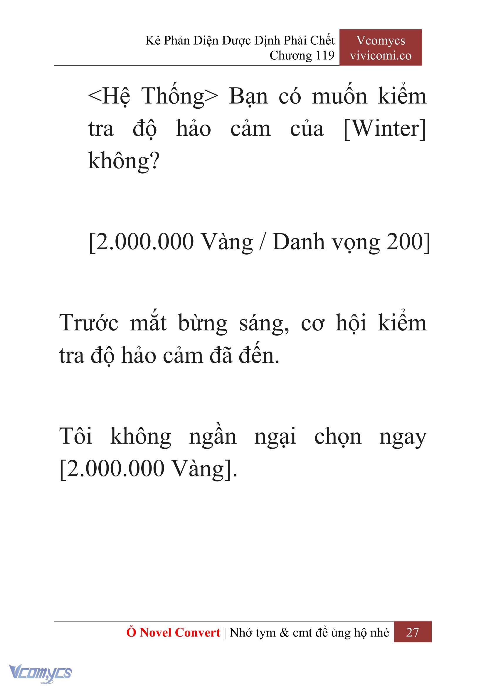 [Novel] Kẻ Phản Diện Được Định Phải Chết Chap 119 - Next Chap 120