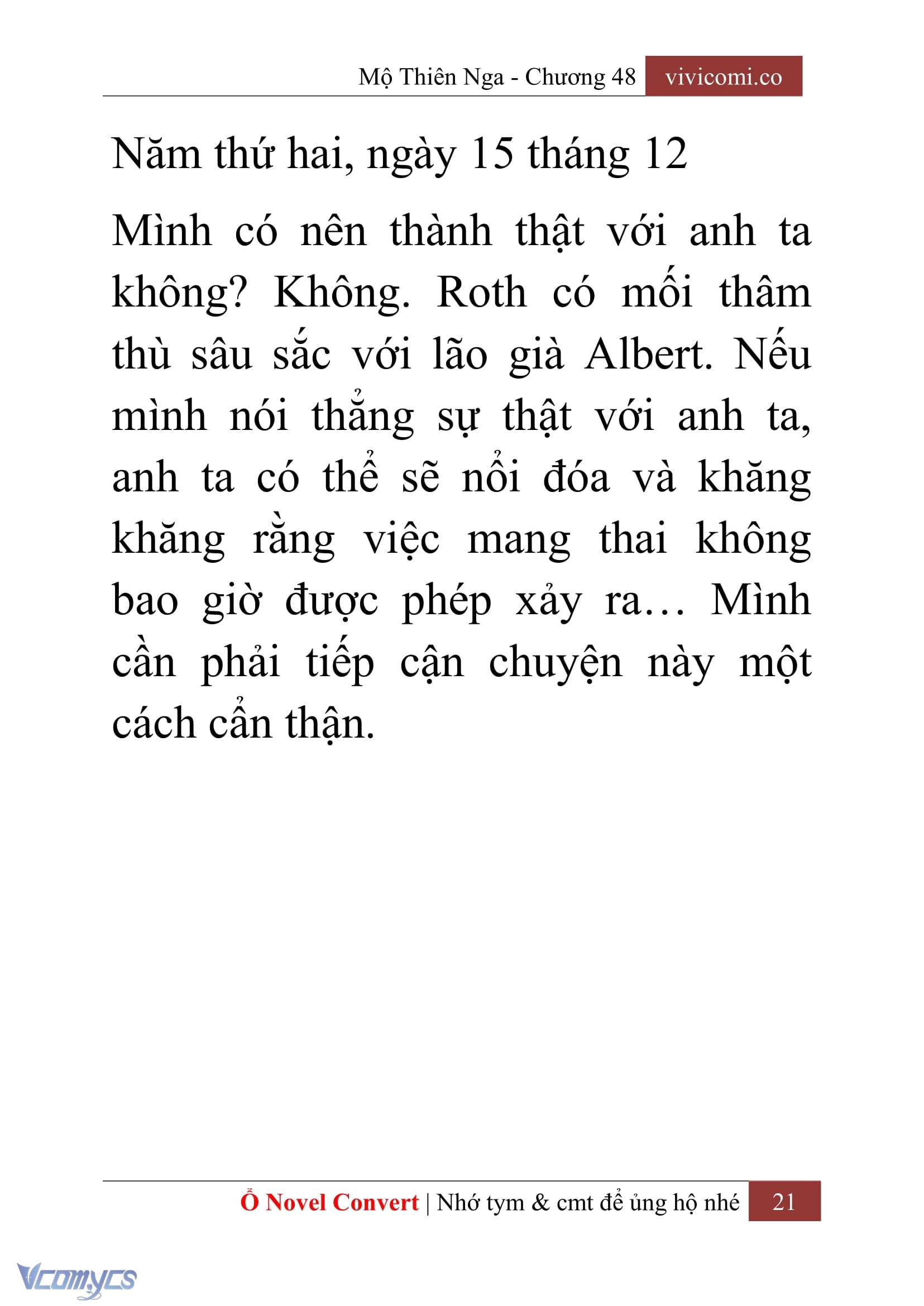 [Novel] Mộ Thiên Nga Chap 48 - Next Chap 49