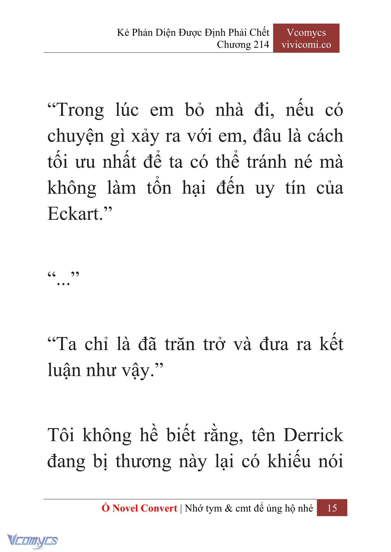 [Novel] Kẻ Phản Diện Được Định Phải Chết Chap 214 - Next Chap 215