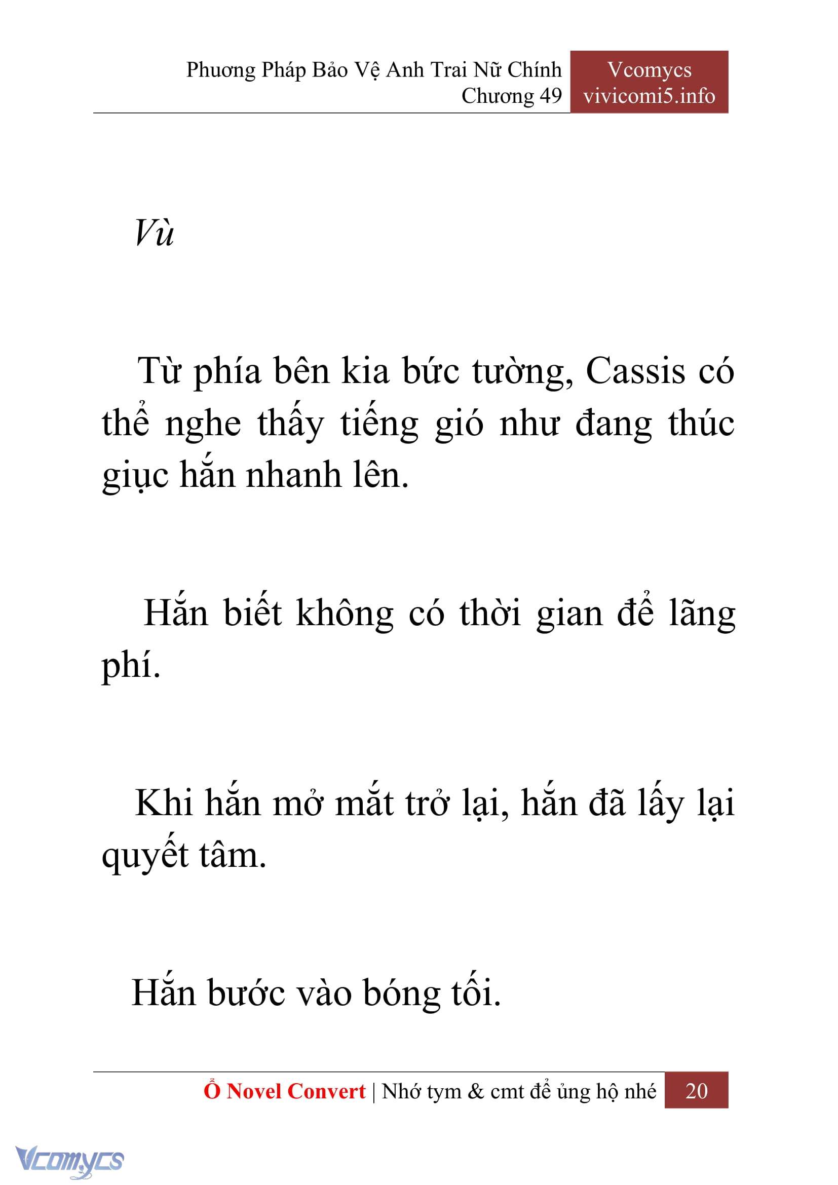 [Novel] Phương Pháp Bảo Vệ Anh Trai Nữ Chính Chap 49 - Trang 2