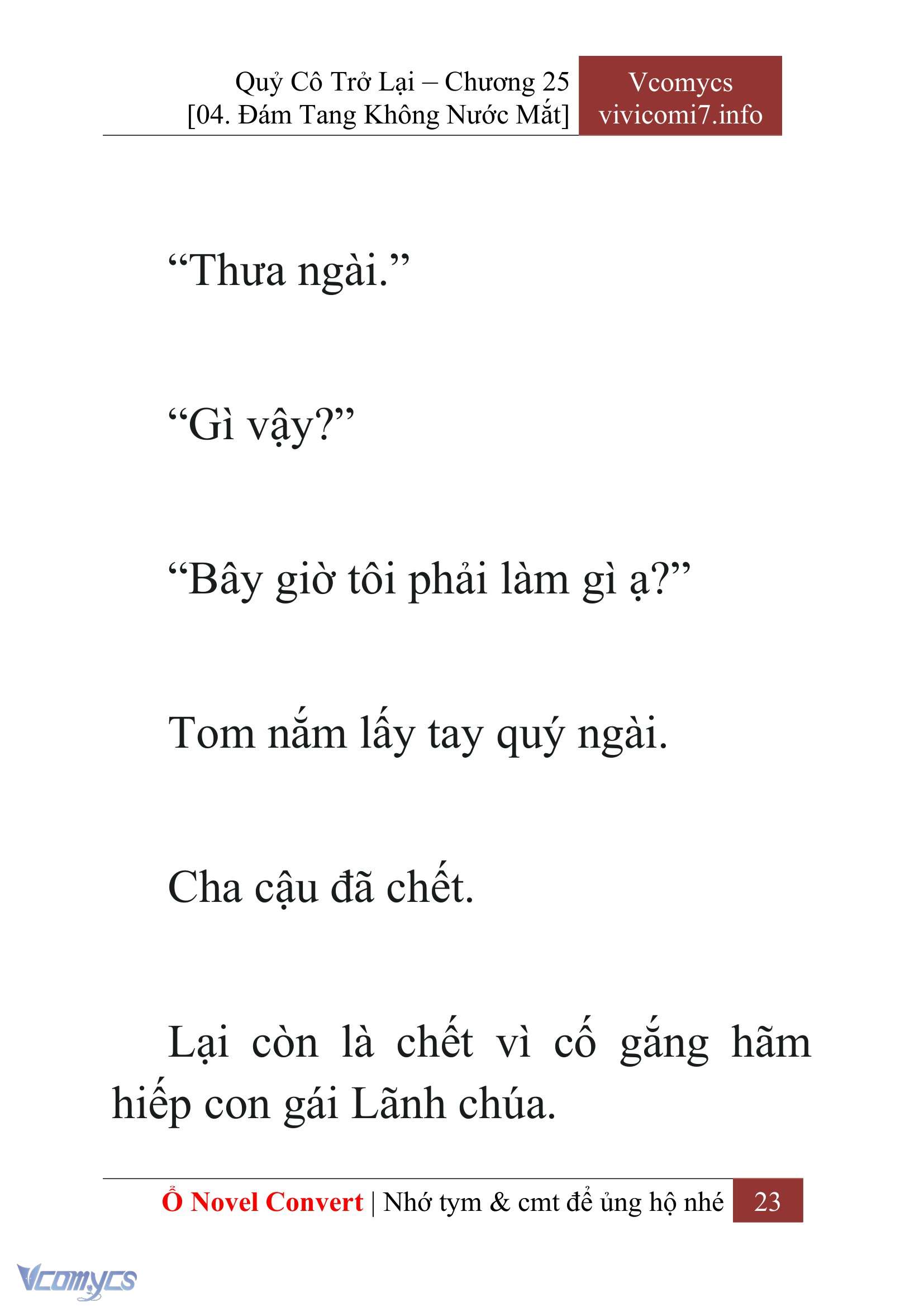 [Novel] Quý Cô Trở Lại Chap 25 - Trang 2