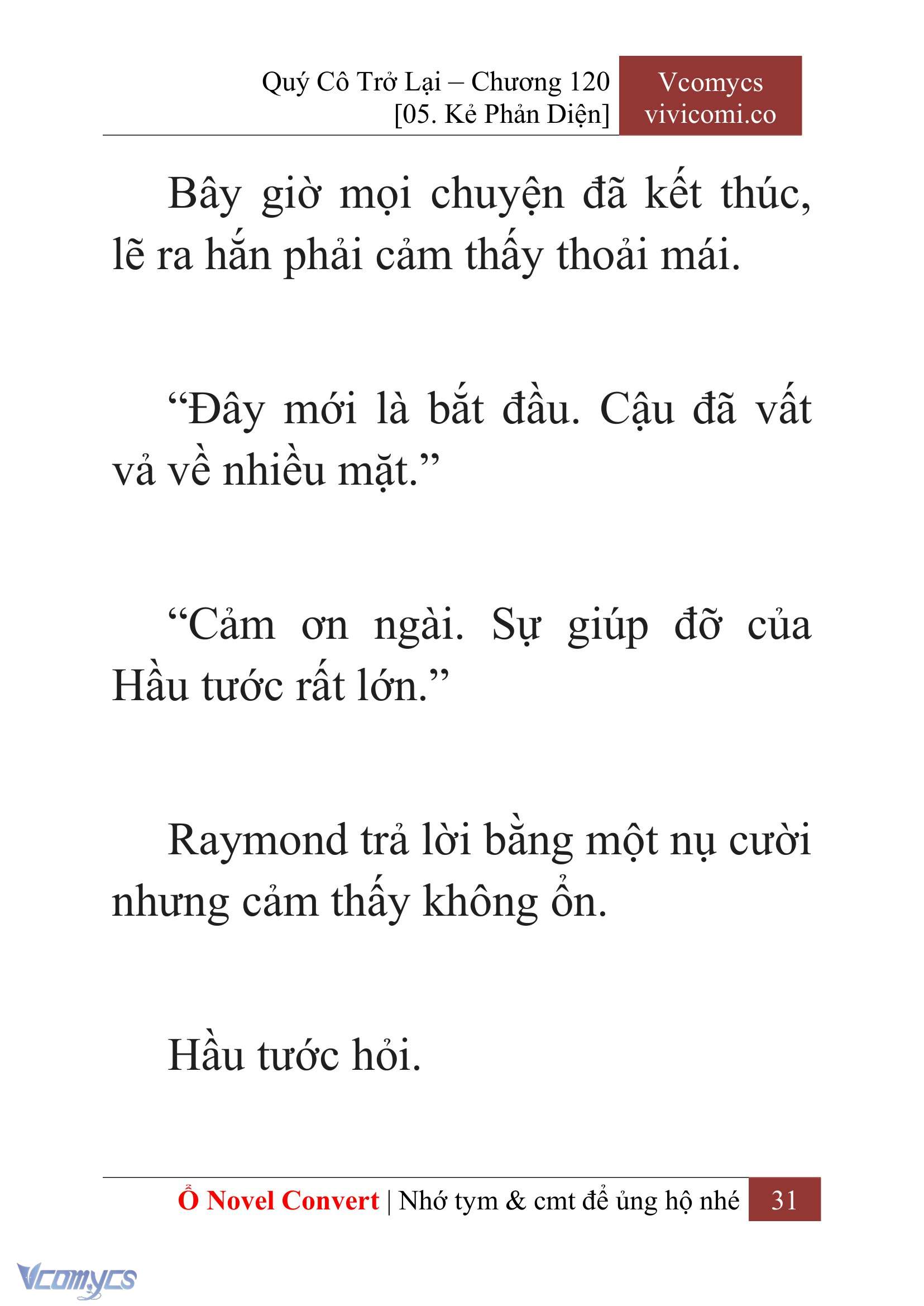 [Novel] Quý Cô Trở Lại Chap 120 - Trang 2