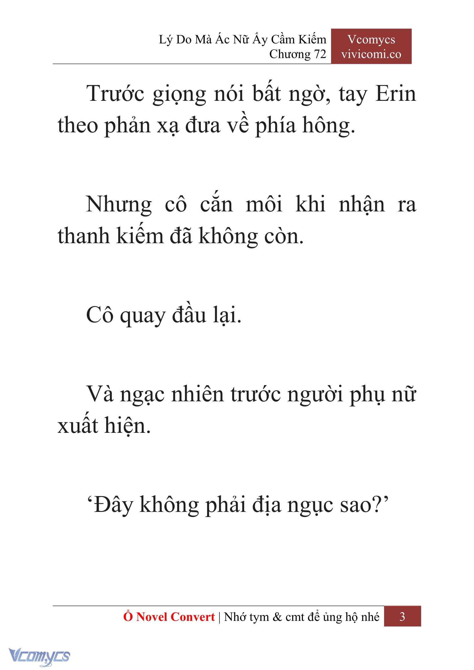 [Novel] Lý Do Mà Ác Nữ Ấy Cầm Kiếm Chap 72 - Next Chap 73